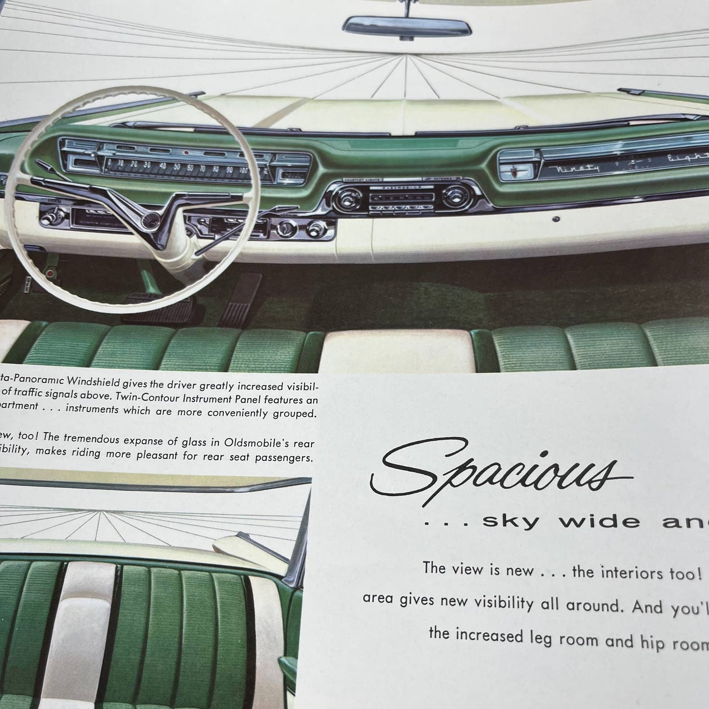 1959 Oldsmobile Full Color Deluxe Sales Brochure Ninety-Eight Super 88 Fiesta B4