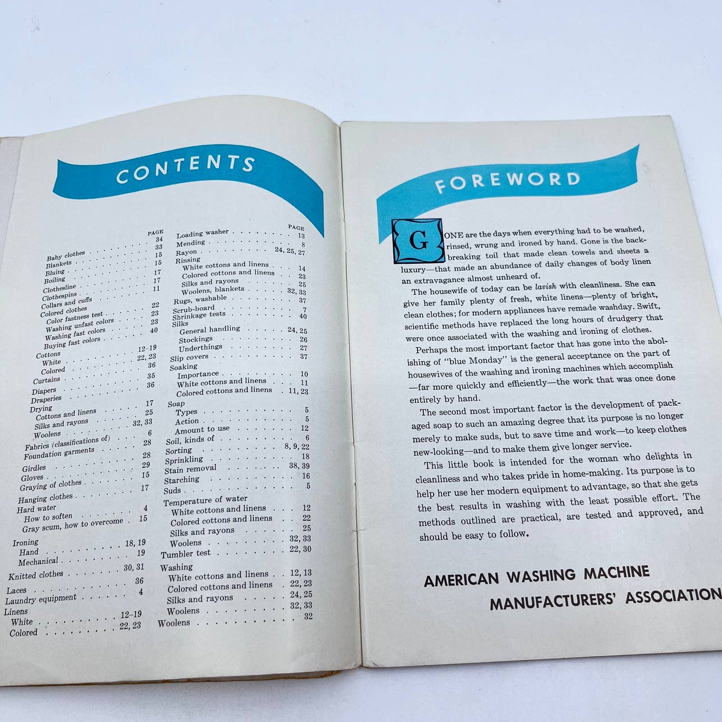 1936 Modern Home Laundering Practical Information Based on Tested Methods TF7-1