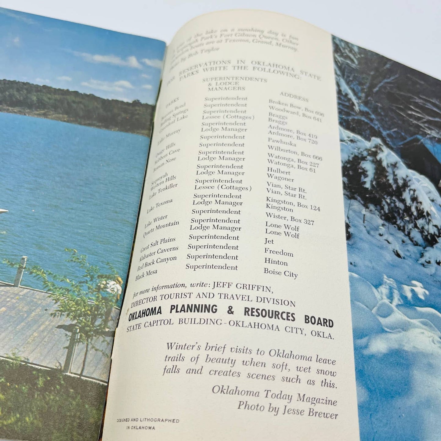 1950s Oklahoma Vacation Adventureland Lithographed Travel Booklet BA1