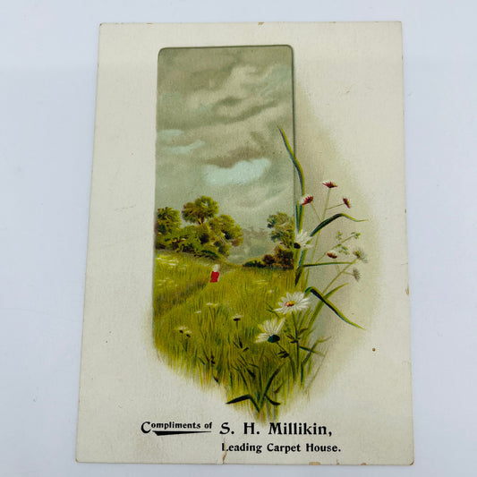 1880s Victorian Trade Card S.H. Millikin Carpet House Hamilton OH SAH9-H7