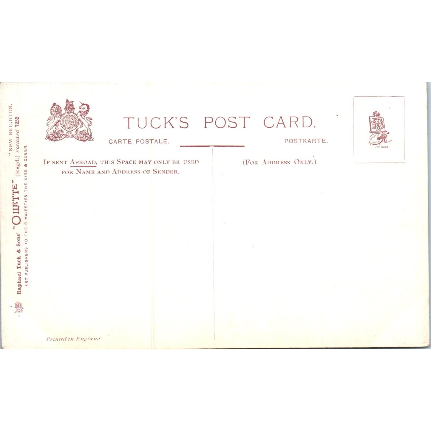 New Brighton - Pier Approach Raphael Tuck Oilette Original Postcard P3-2