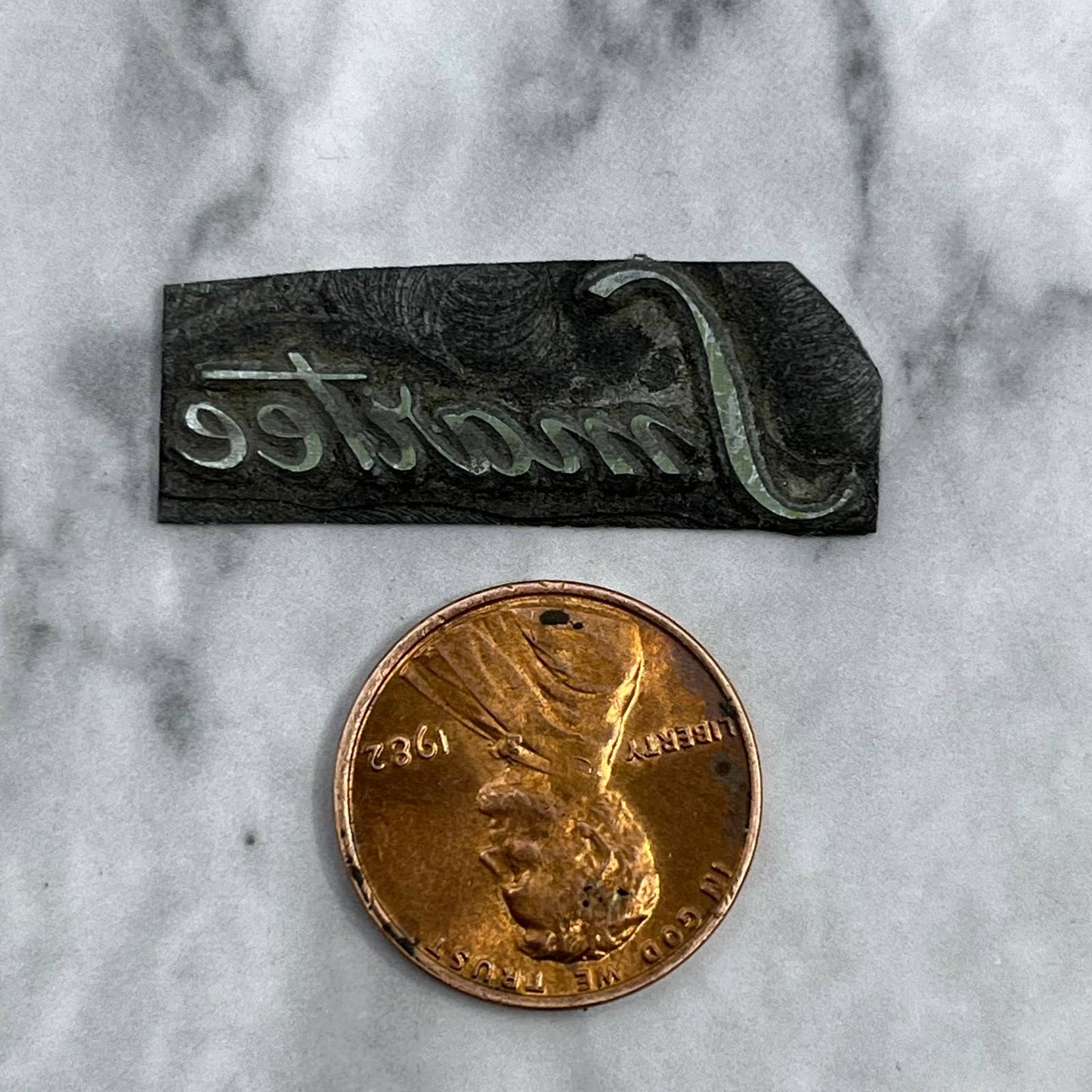 Vintage Printing Letterpress Printers Block Plate SMARTEE SE820