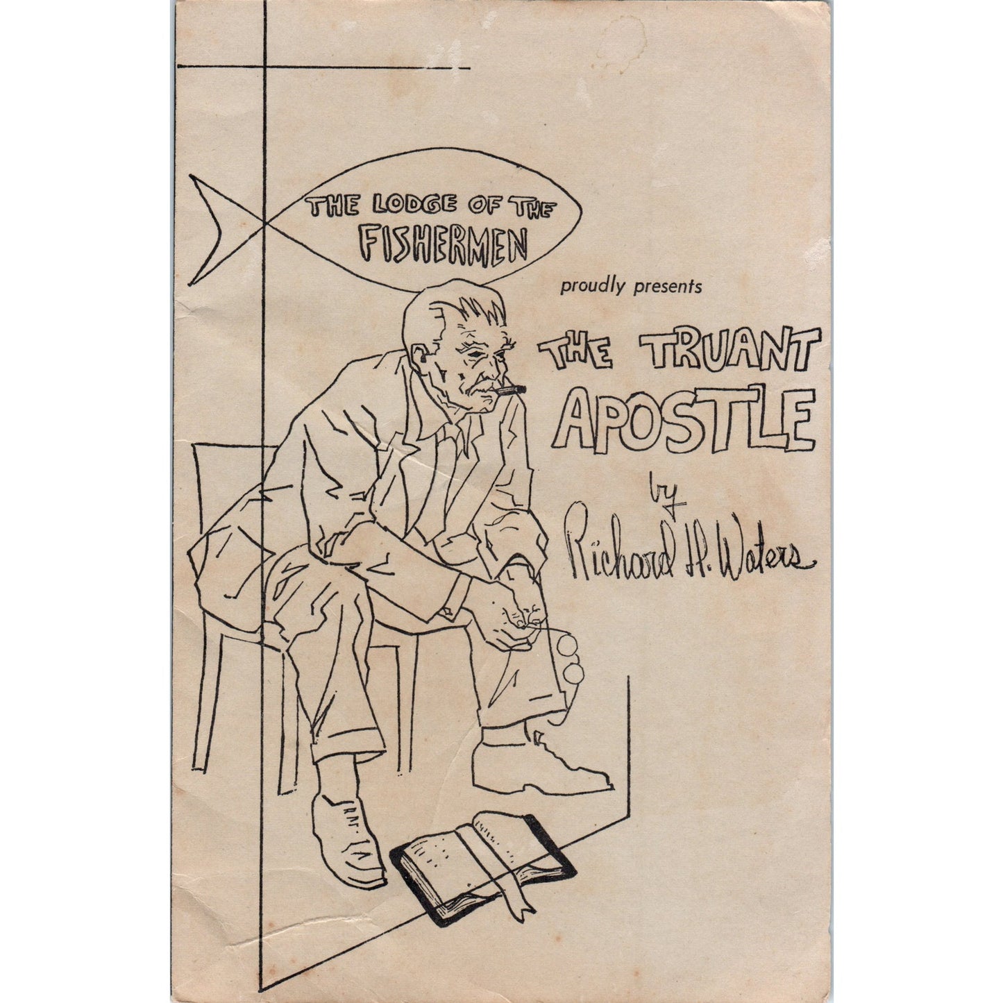 Vtg Program - Lodge of the Fishermen - Truant Apostle Richard H. Waters TH2-SF2