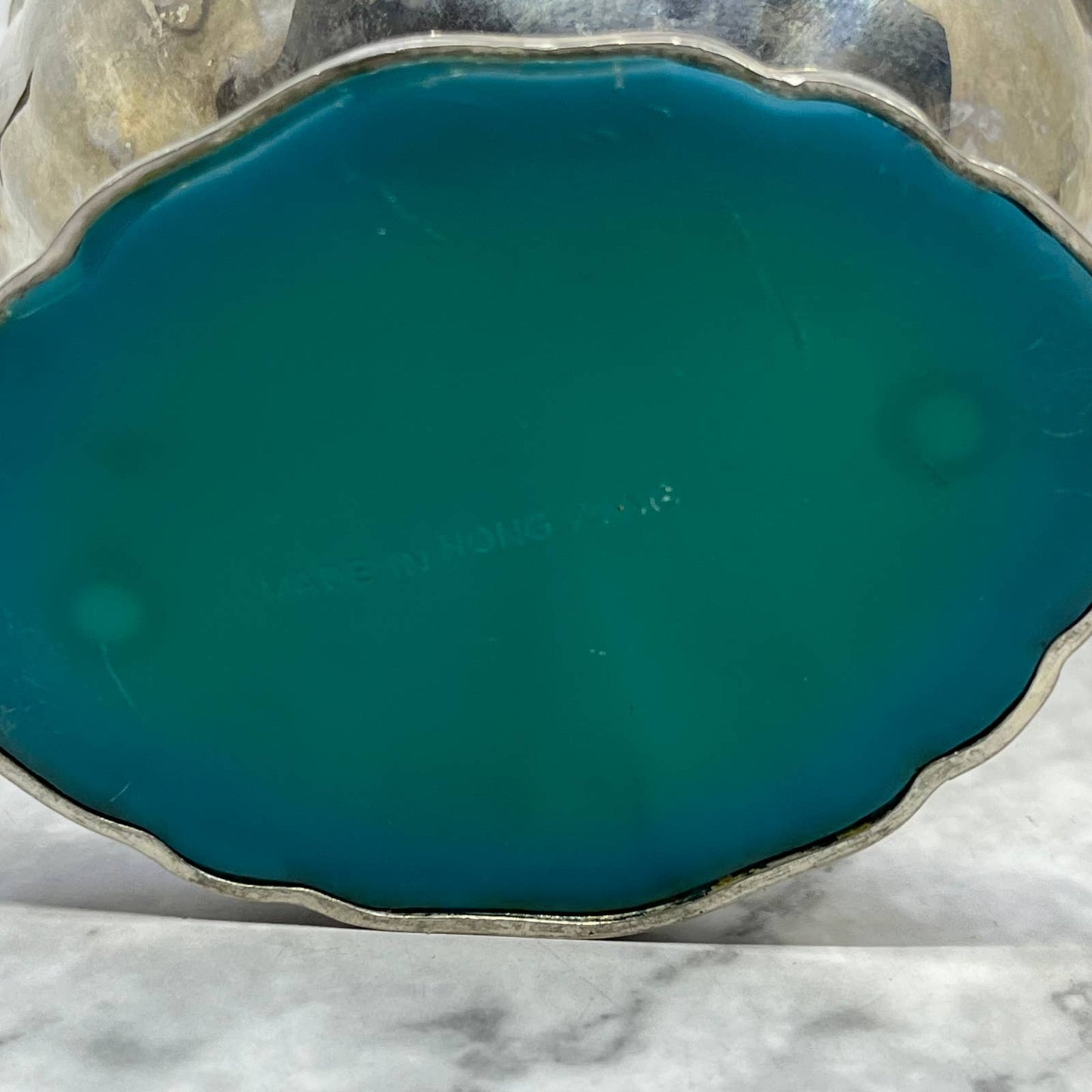 Vintage Silver Plated Gravy Boat Dish Hong Kong 4x7" Ornate TJ5