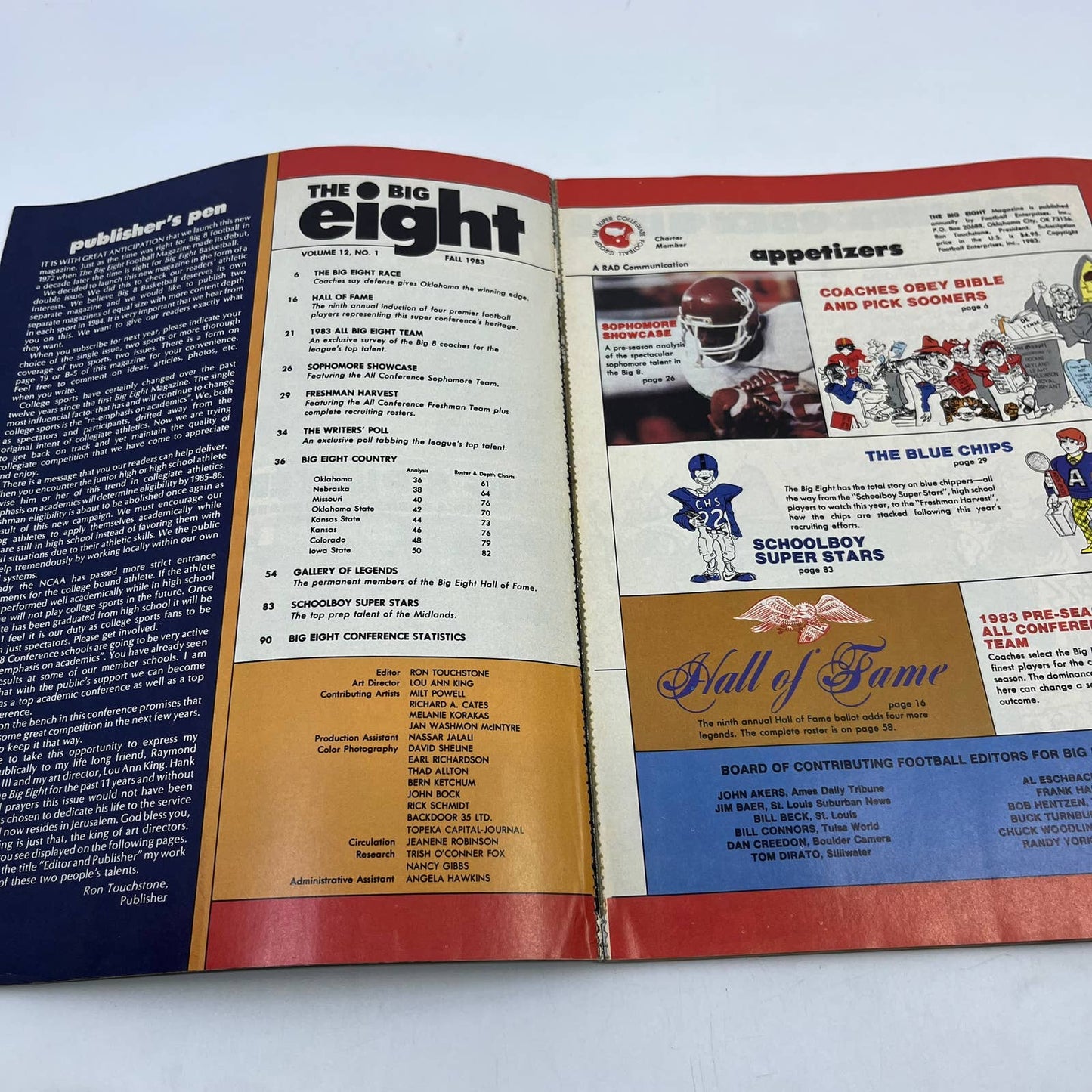 1983 Big Eight Football & Basketball Magazine Turner Gill Nebraska Huskers TH6