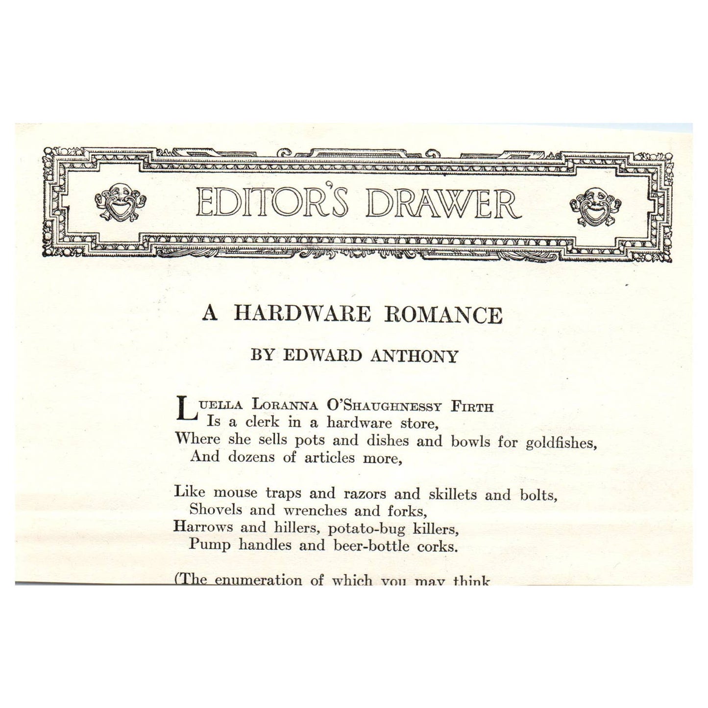 Political Cartoon Comic He Shouts in a Huff - 1921 Original Ad TJ7-S