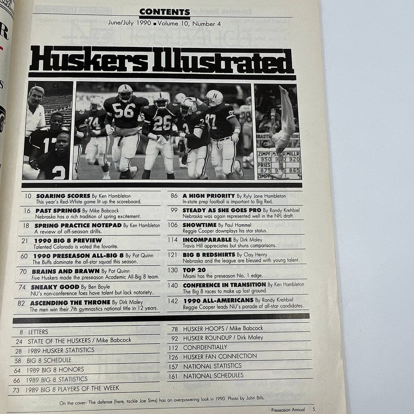 1990 Nebraska Huskers Illustrated College Football Yearbook Magazine TH3
