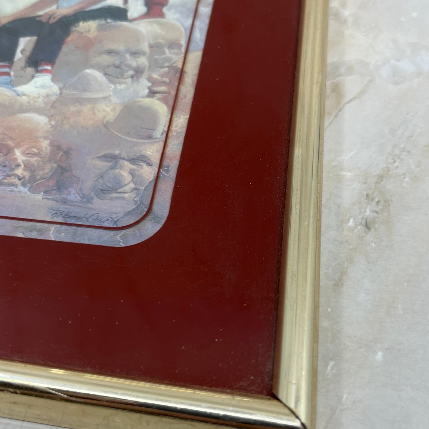 Vintage Retro Robert Owen Clown Hobo Print First Fitting framed 8x10" 1