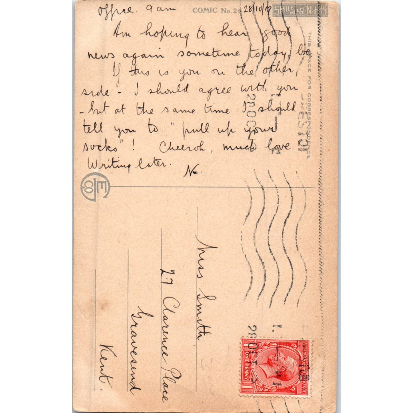 Little Girl "Nobody Got Sick Kissing Me" Charles Twelvetrees Postcard TK1-P19