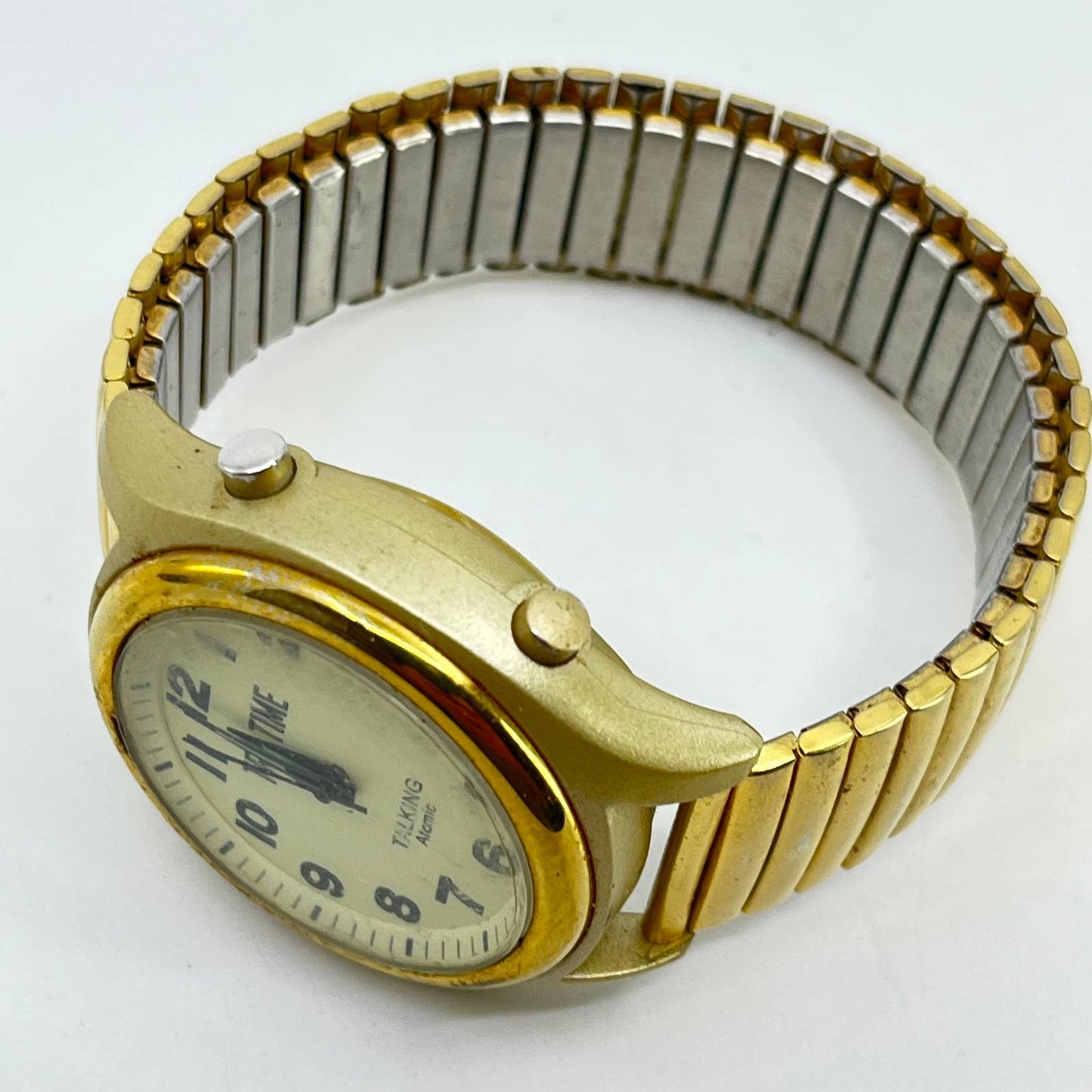 Men’s Gold Tone TruTone Talking Atomic Wristwatch SD4