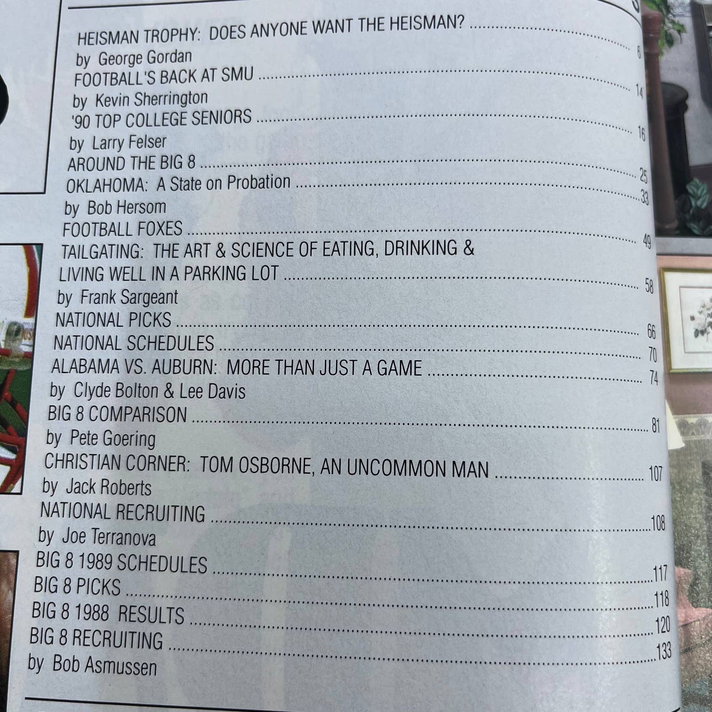 1989 Lindy's Big Eight Football Annual Magazine Nebraska Cornhuskers TH6