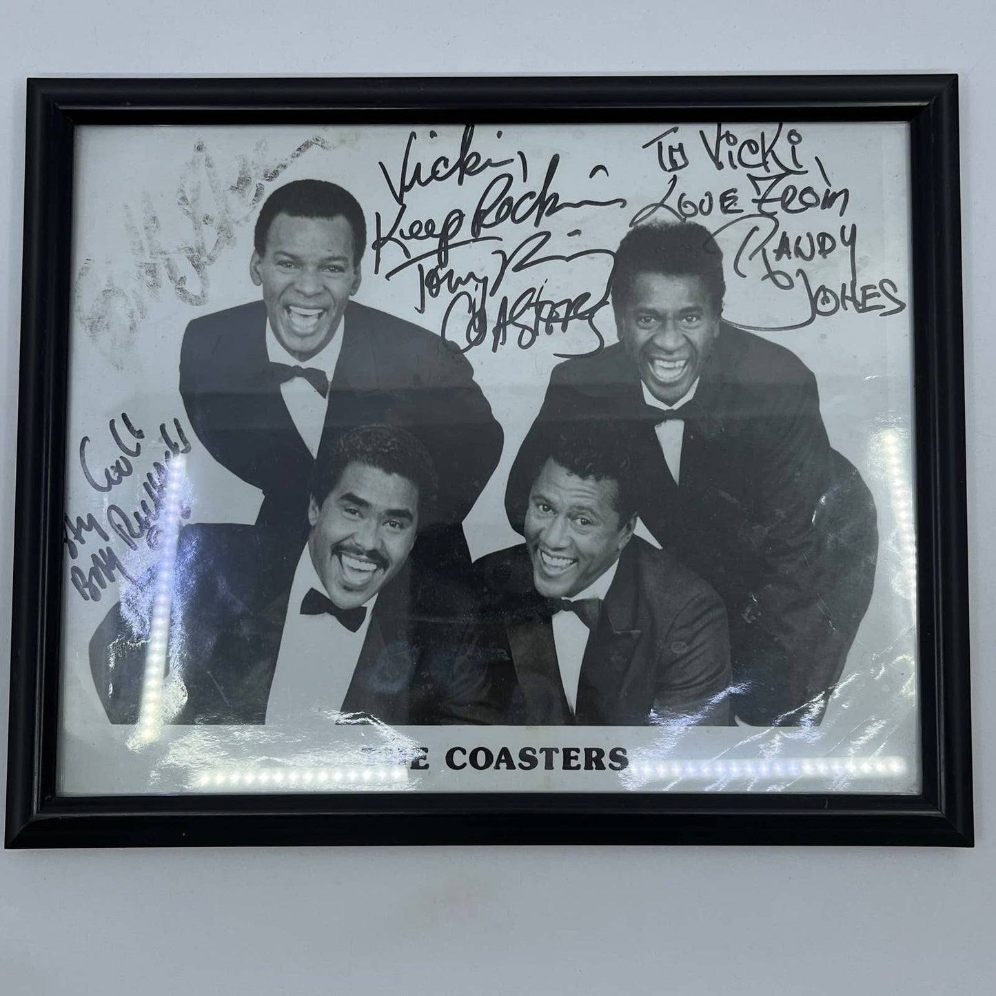 Vintage The Coasters Photo Autographed by All 4 Members TG3