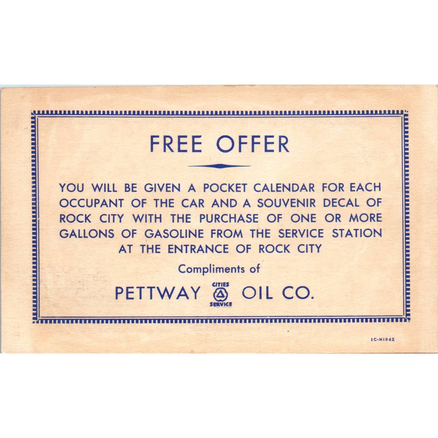 Fairyland Service Station Rock City Lookout Mtn Coupon Original Postcard TJ7-RP2