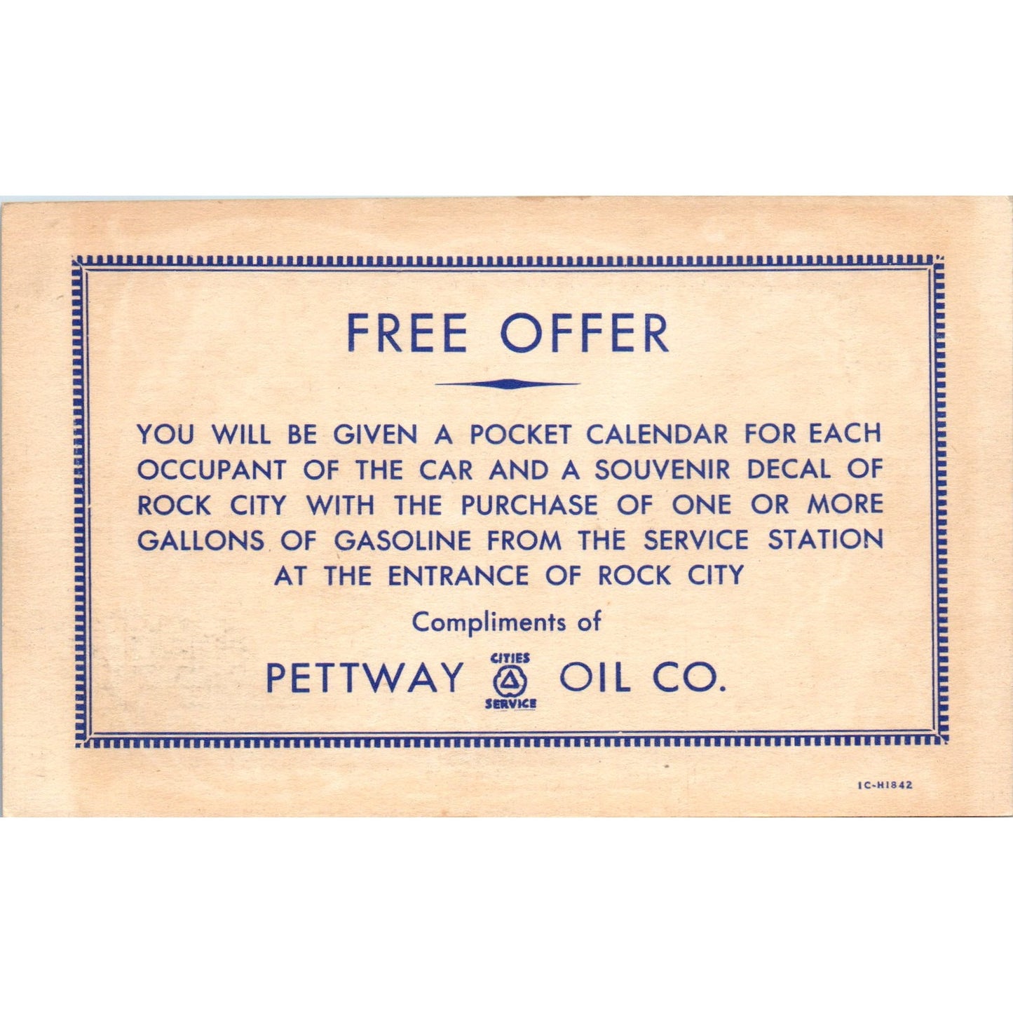 Fairyland Service Station Rock City Lookout Mtn Coupon Original Postcard P3-4