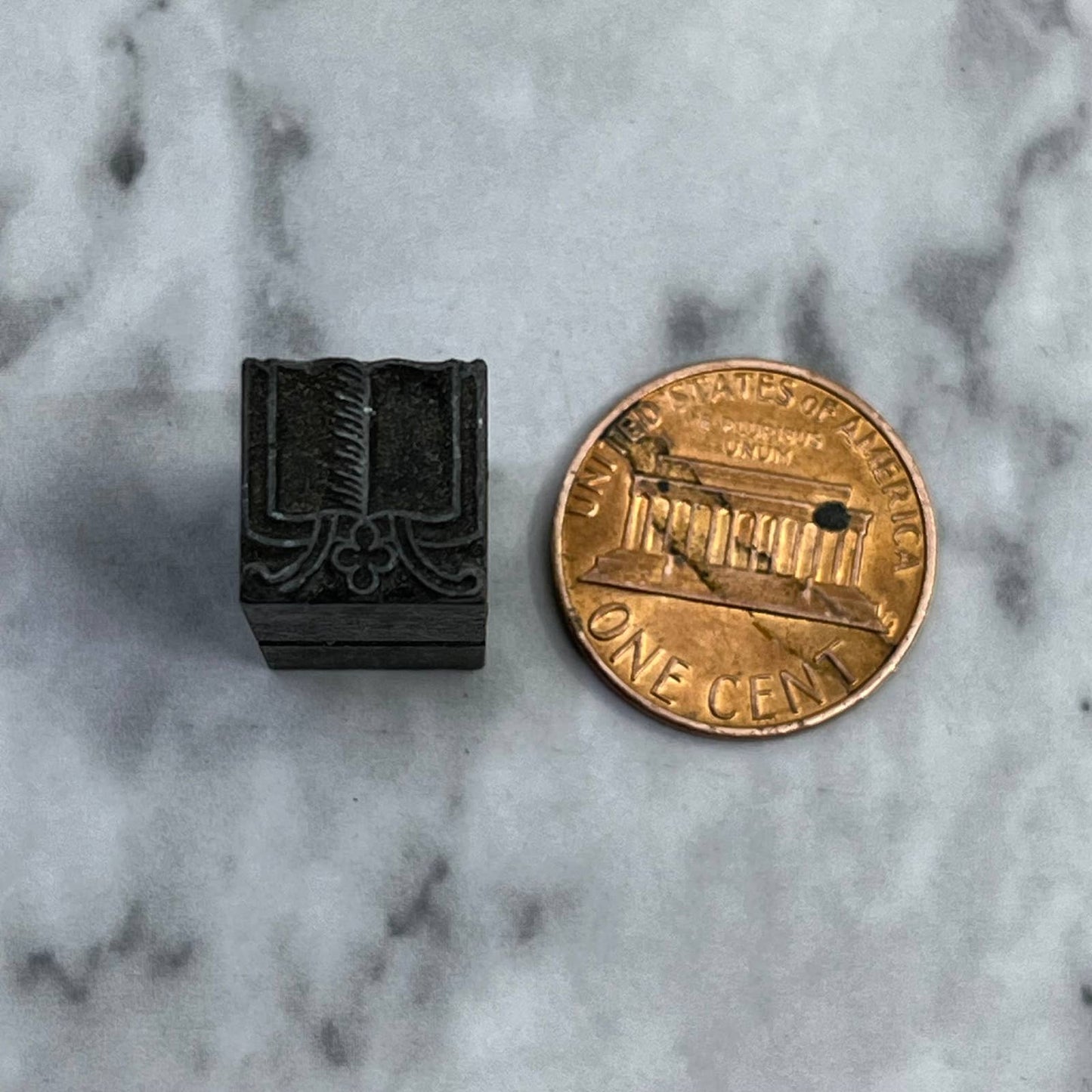 Vintage Printing Letterpress Printers Block Plate Open Book TJ515