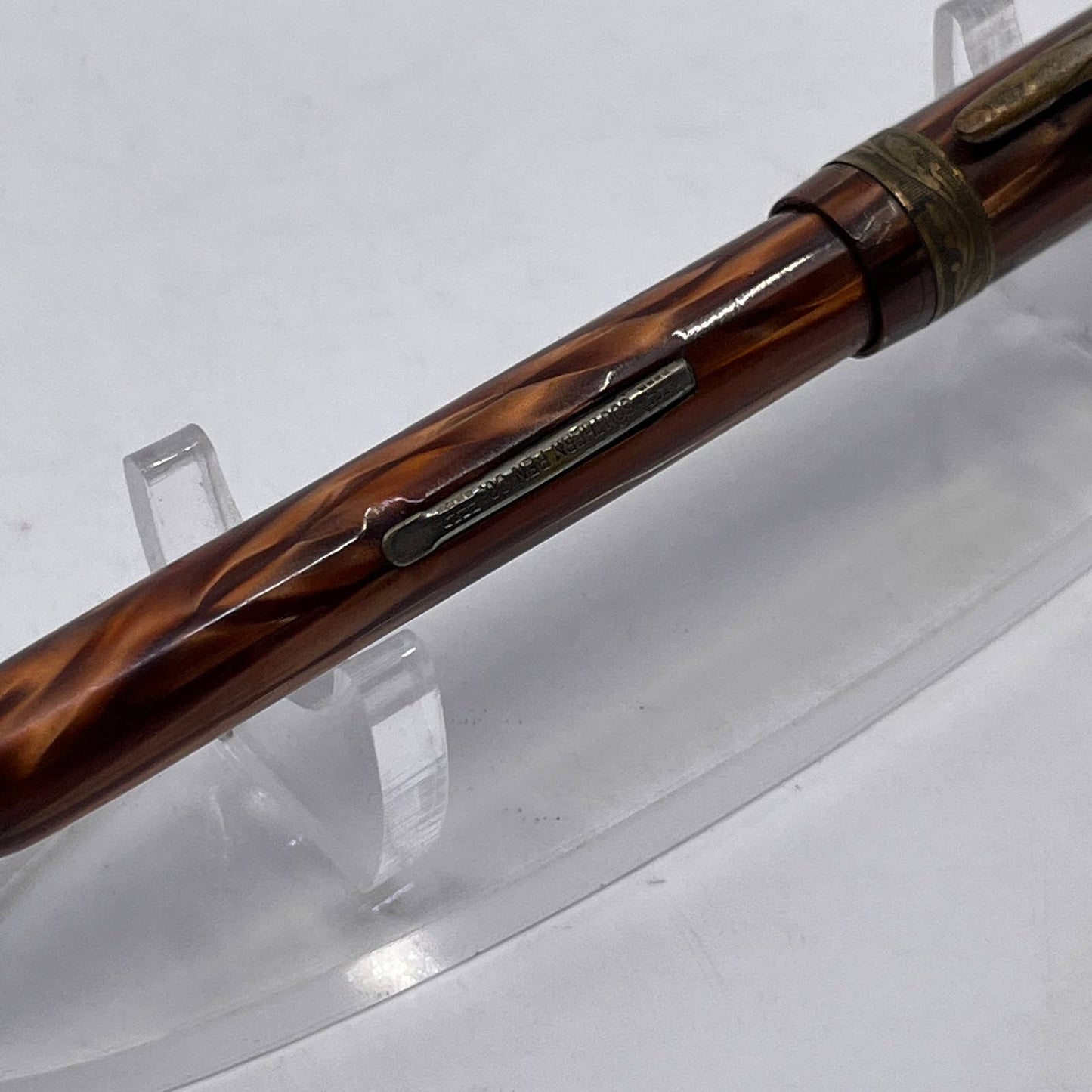Vintage Brown Shimmer Southern Pen Co Fountain Pen Mechanical Pencil Combo SE1