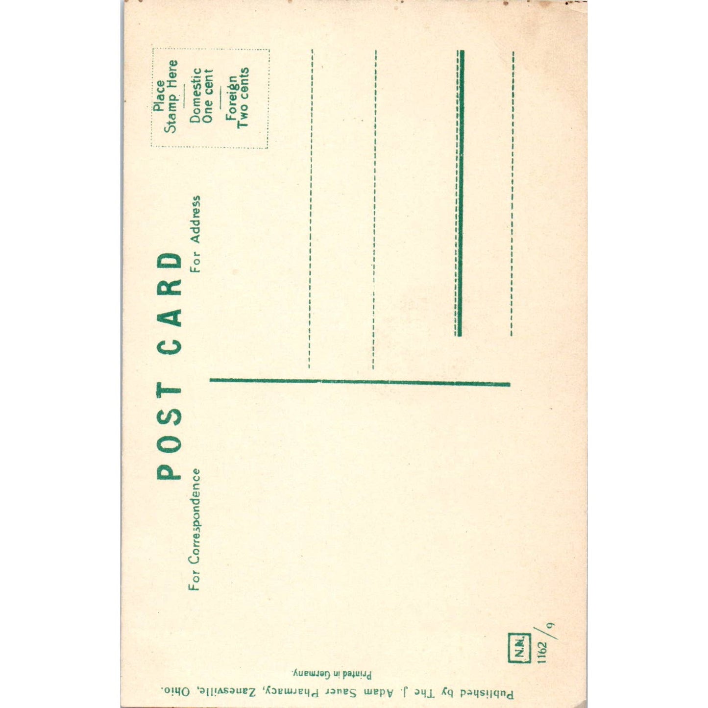 Antique Postcard Monumental Building Zanesville OH TD8-O2