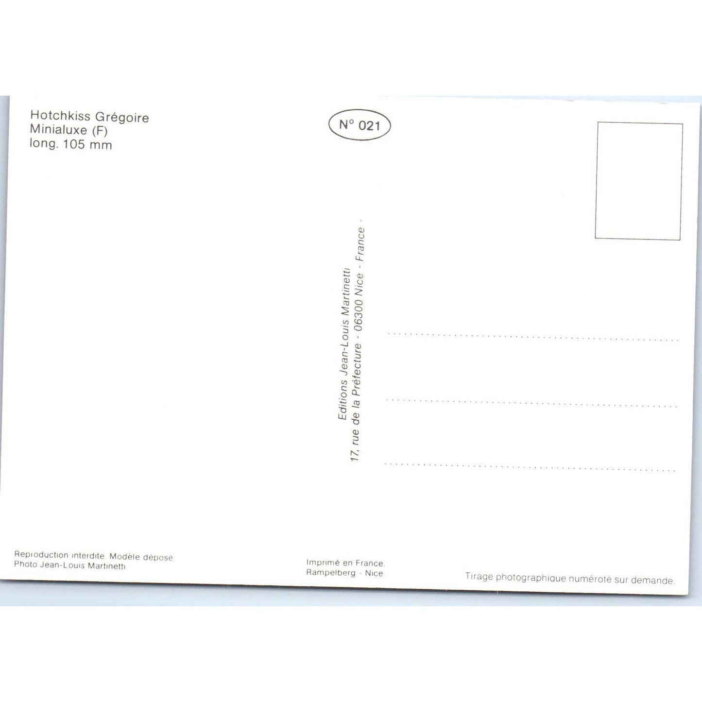 Hotchkiss Gregoire Minialuxe (F) French Toy Race Car Original Postcard TK1-P18