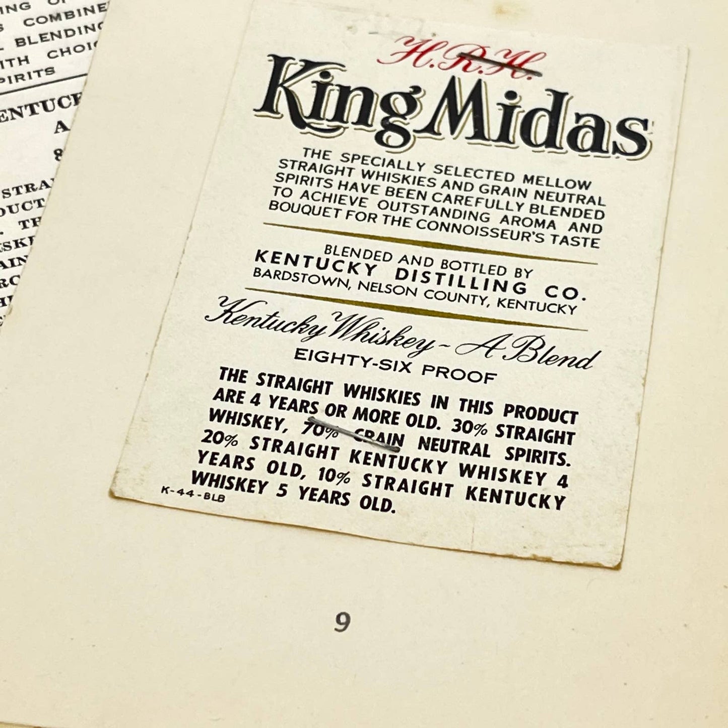 Huge Lot ~120 Vintage Kentucky Whiskey Bottle Back Labels TE8