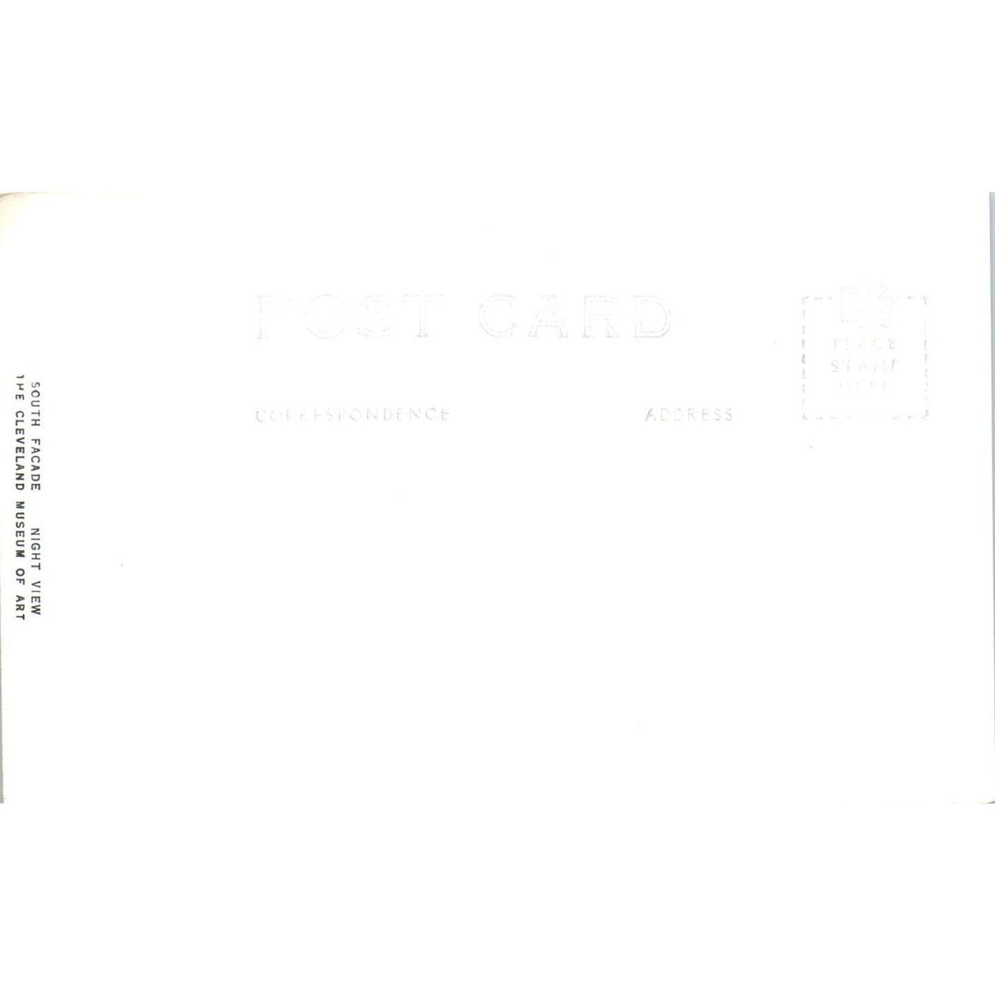 Vintage Postcard Night View - South Facade, Museum of Art Cleveland OH TD8-O2