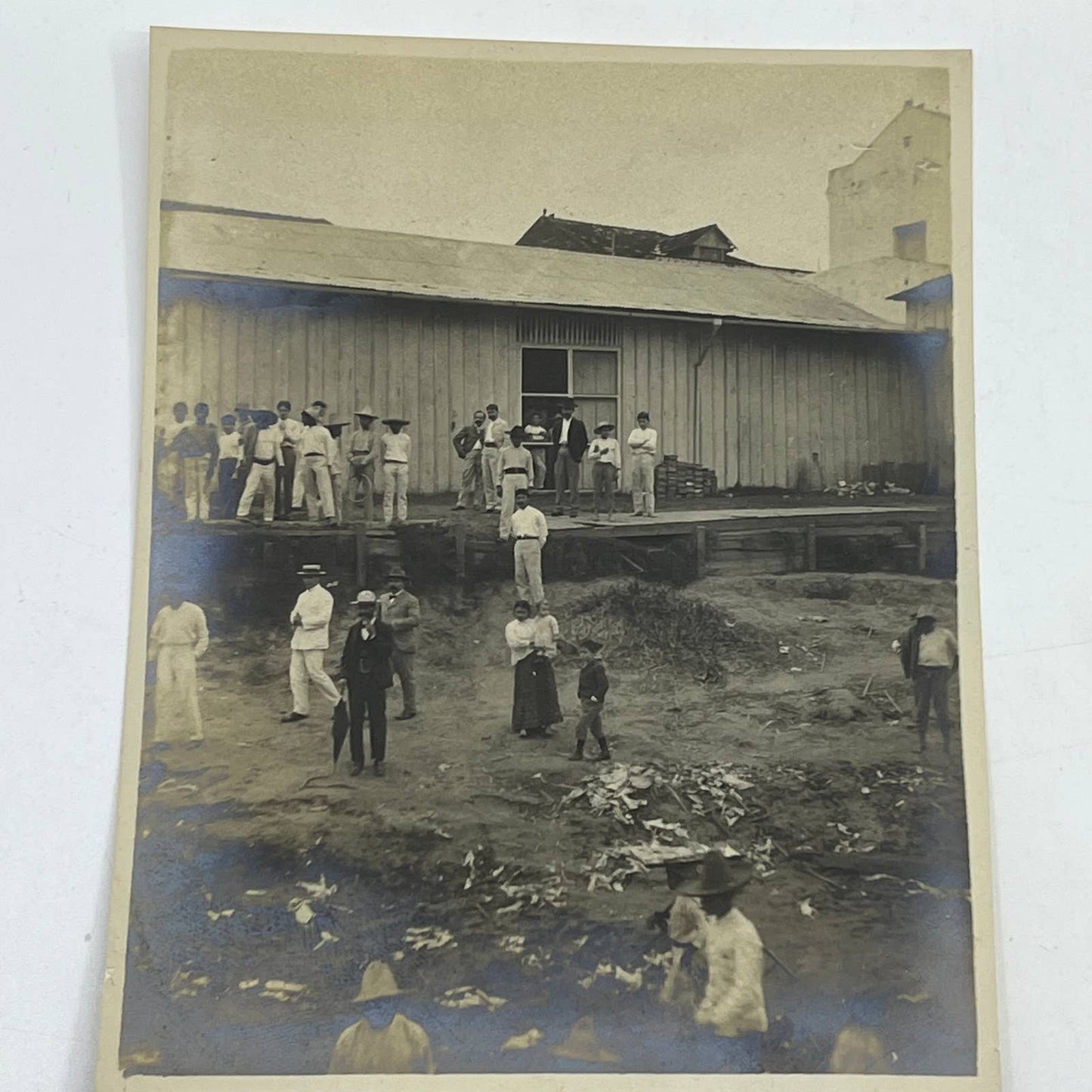 1903 Original Photograph Crowd at Boat Landing San Juan Bautista Tobasco AC7