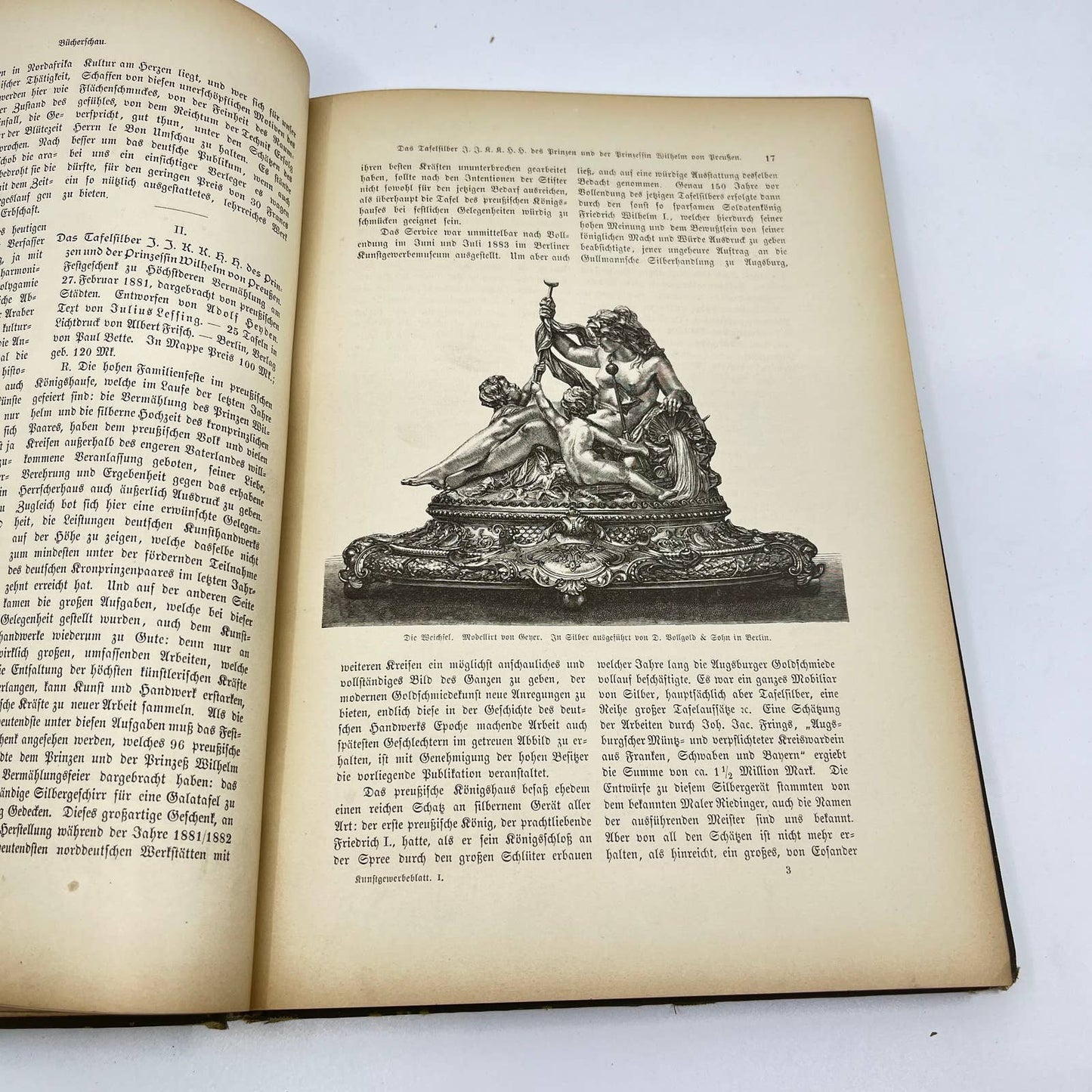 1885 German Art Book - Kunstgewerbeblatt Arthur Pabst Erster Jahrgang TF2
