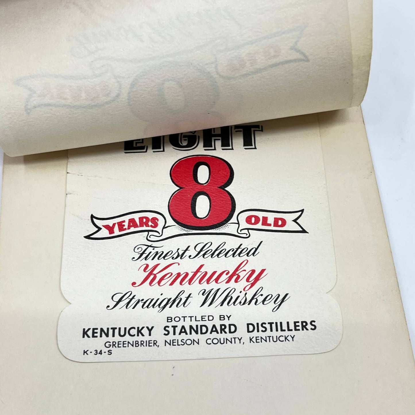 Kentucky Eight Whiskey Label Set of 3 Kentucky Standard Distillers Greenbrier