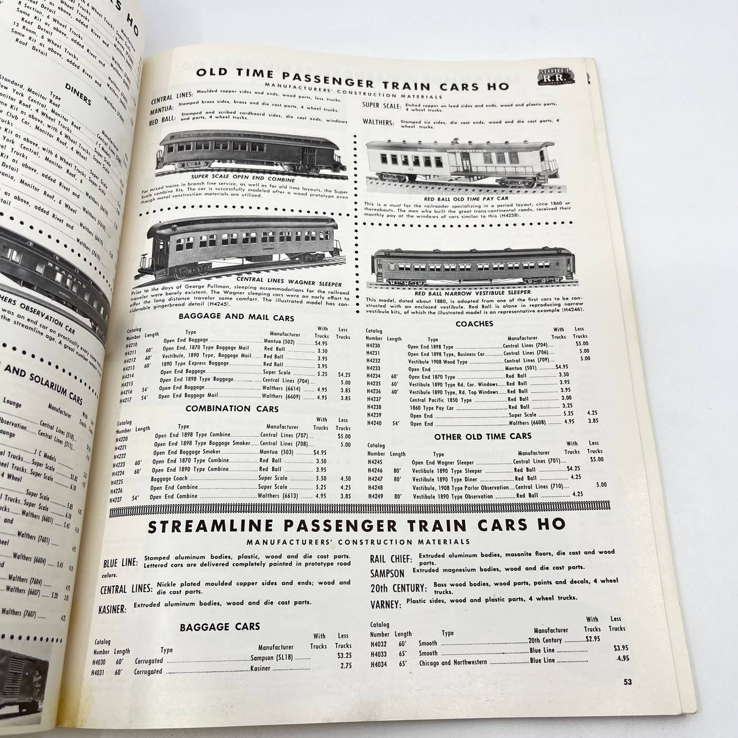 1950 Manual and Catalog Gauges Model R.R. Equipment Corp. Model Railroads TF8