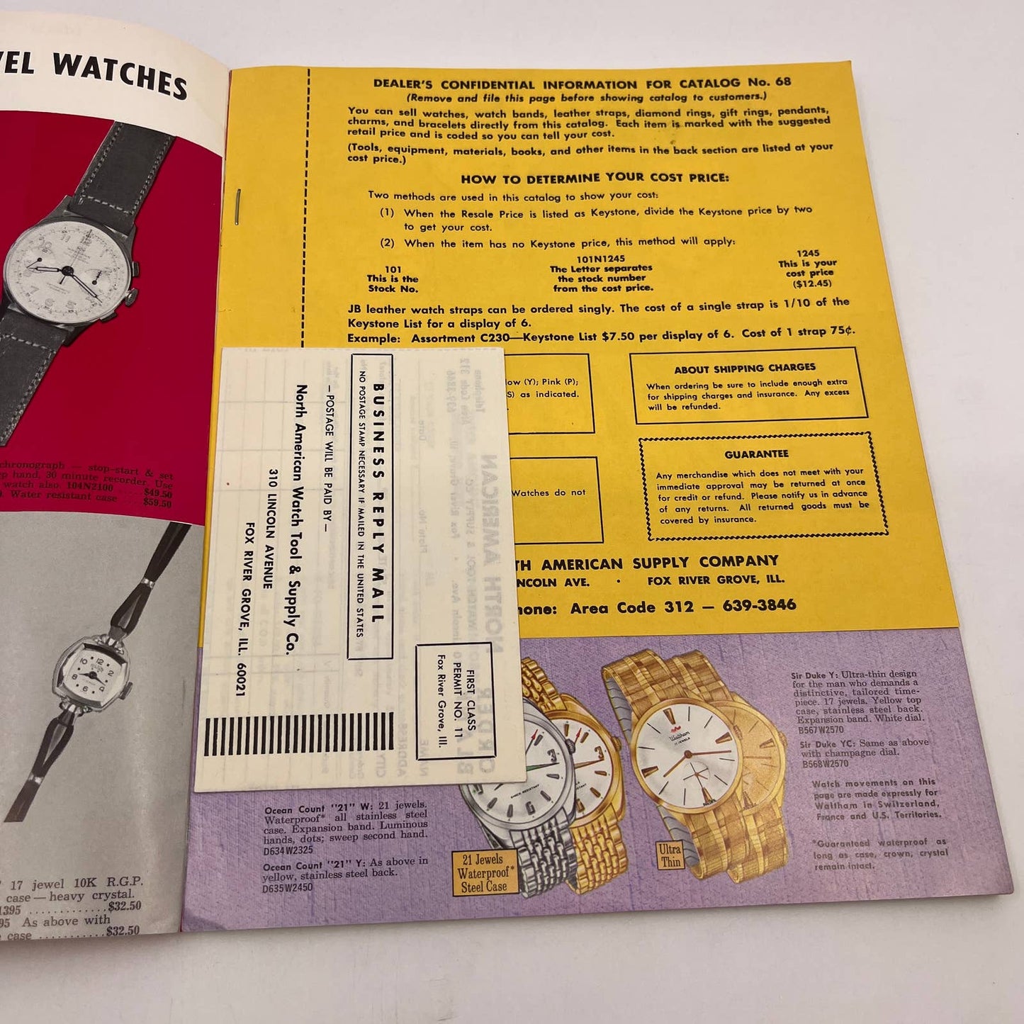 1968 North American Dealer's Catalog No.68 Diamonds Watches Rings Tool TC1