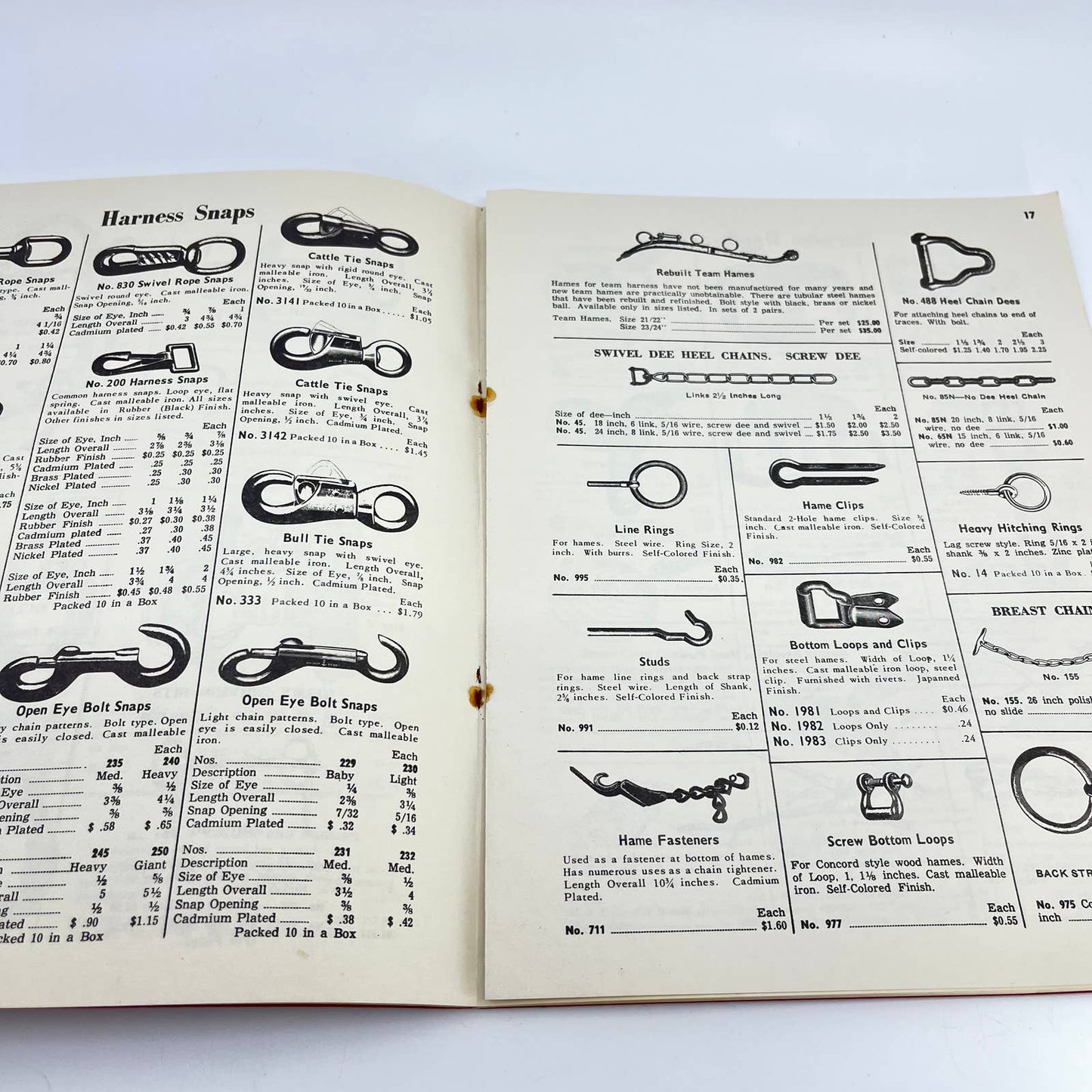 1971 Detweiler’s Harness Shop Catalog Hazleton Iowa TE7