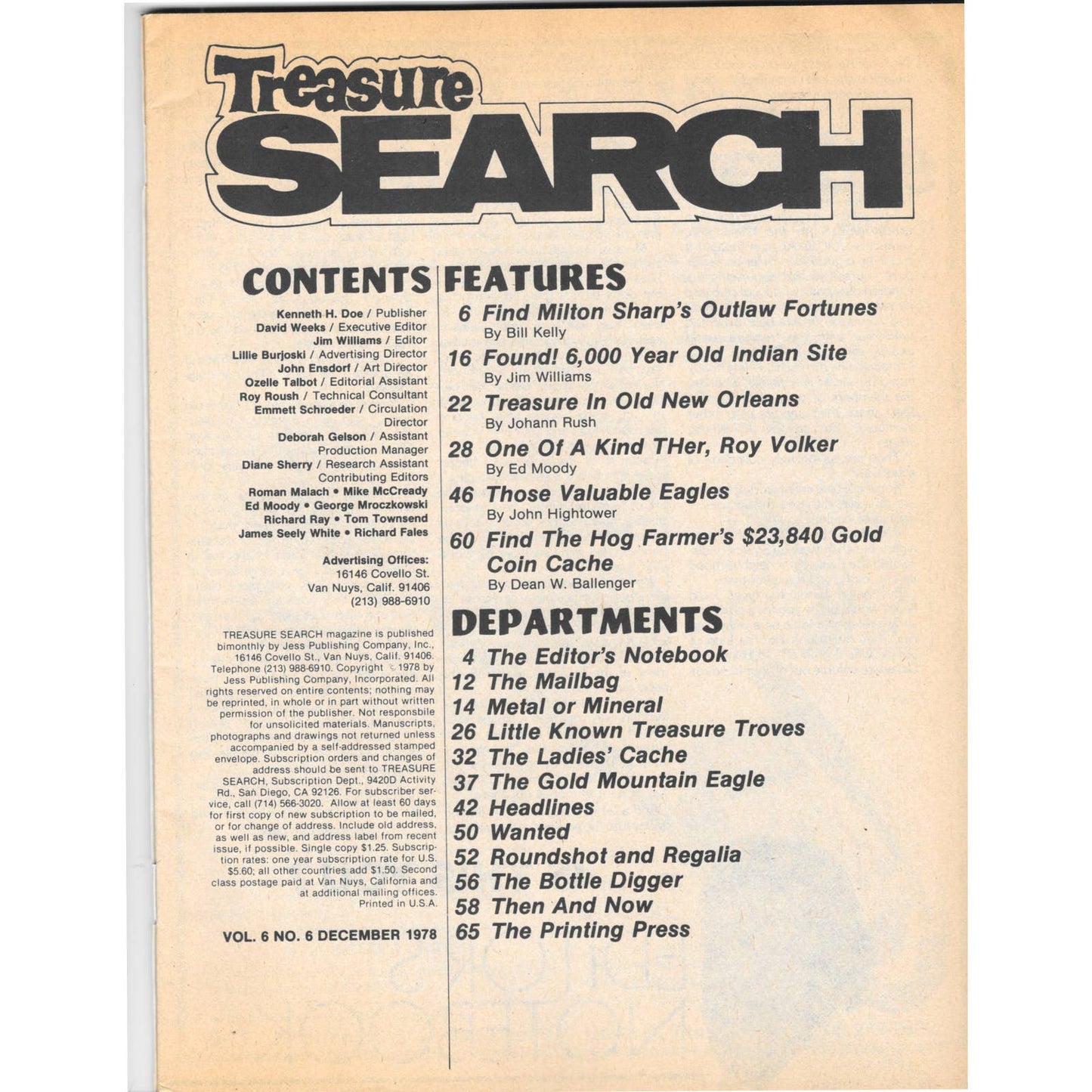 Treasure Search Magazine - Treasure Hunting Mining Metal Detecting Feb 1979 M4