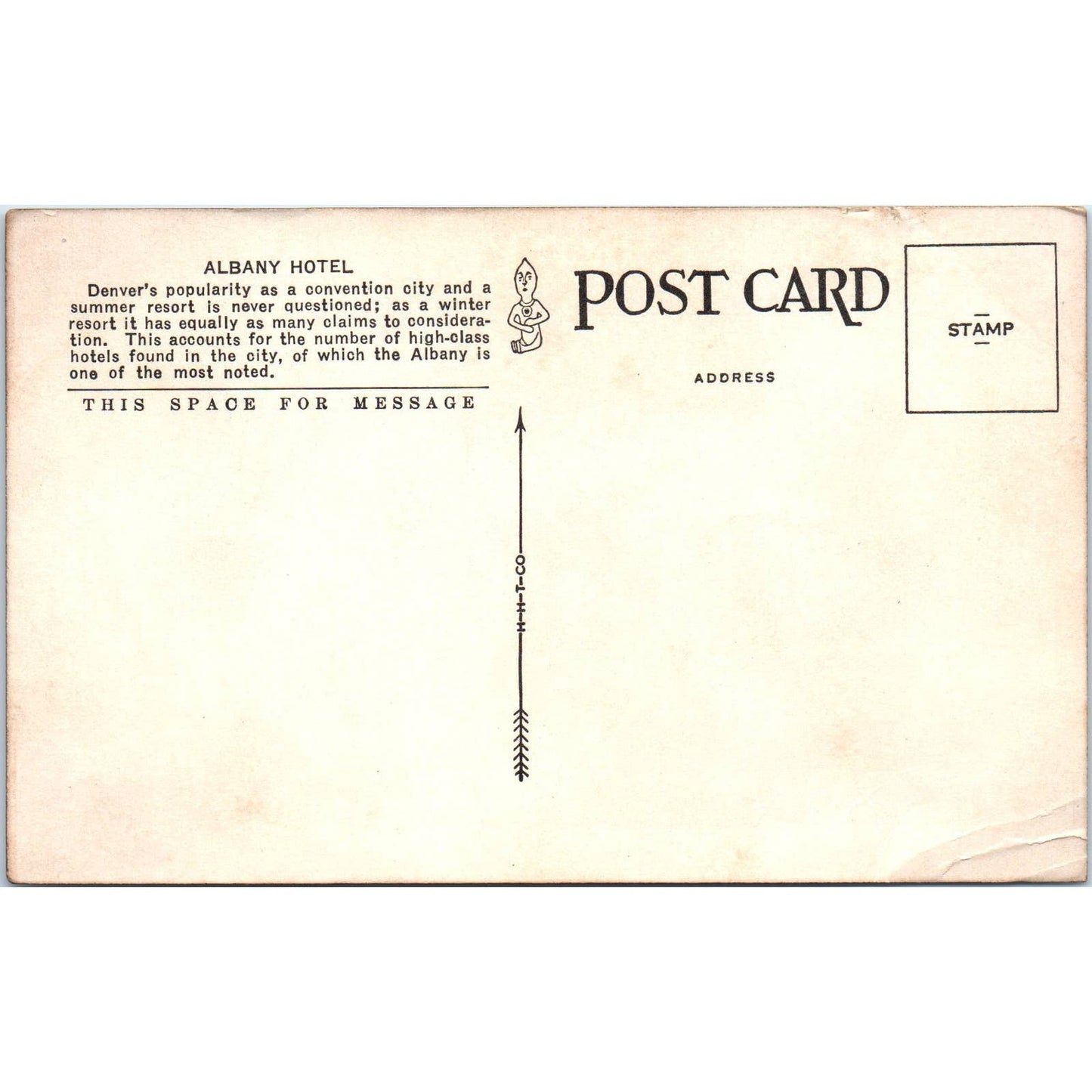 Albany Hotel Denver Colorado Original Postcard TK1-30