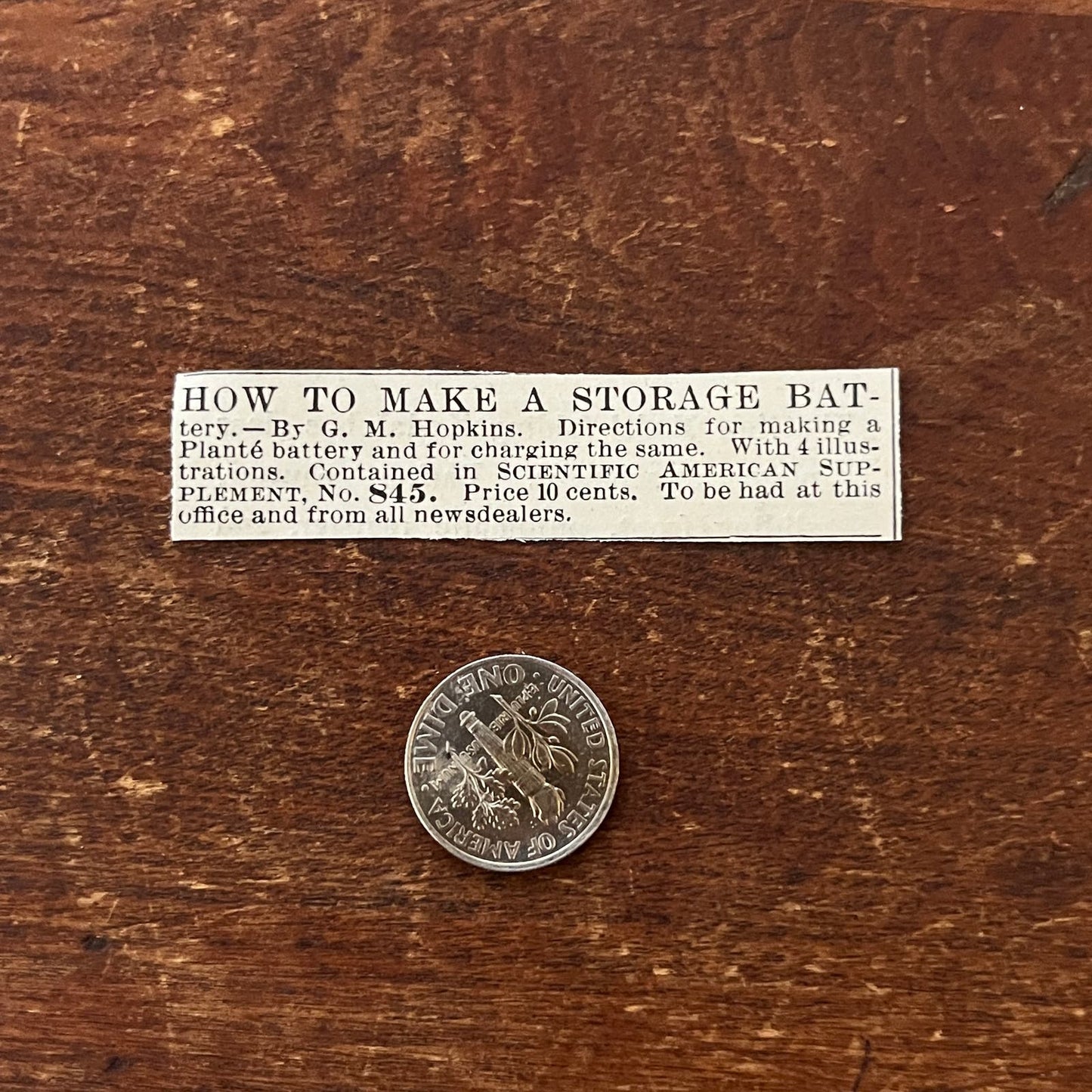 How to Make a Storage Battery G.M. Hopkins Original Advertisement AD8-P28