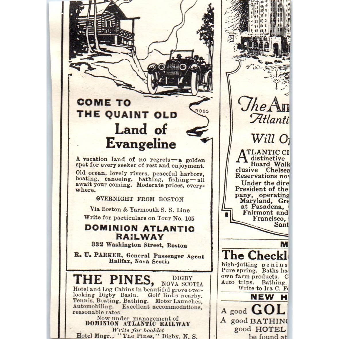 c1920 Harper's Magazine Ad - The Broadmoor Hotel Colorado Springs CO EA3