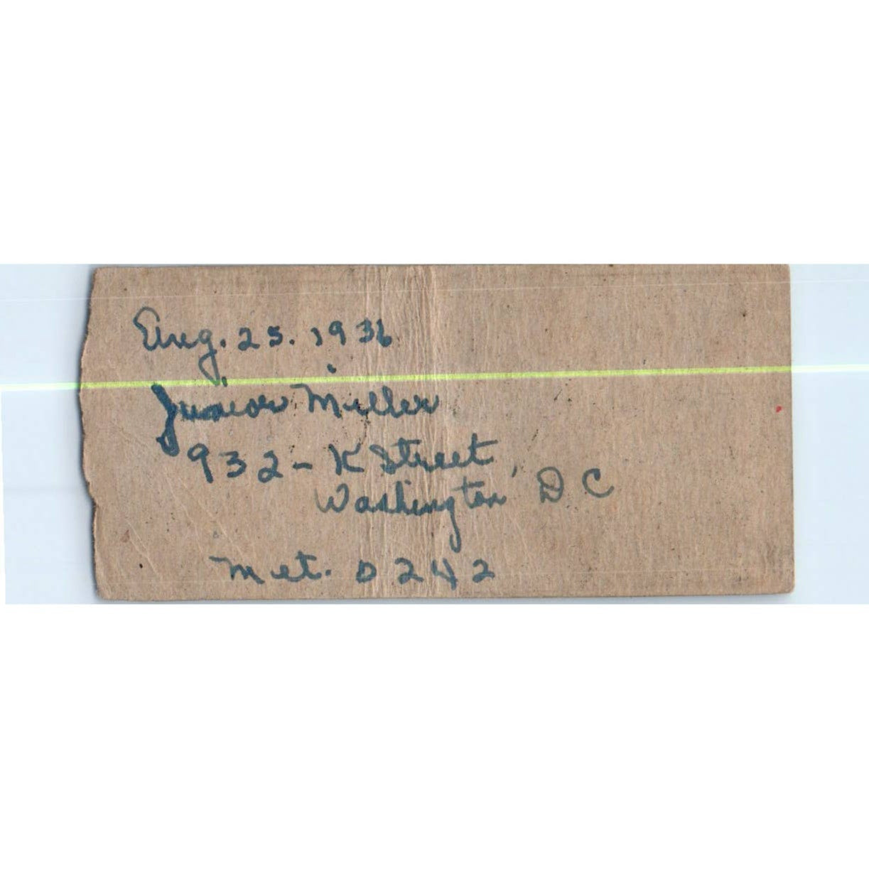 1936 Mayfair Cafe of All Nations Washington DC Advertising Matchbook MM9-10