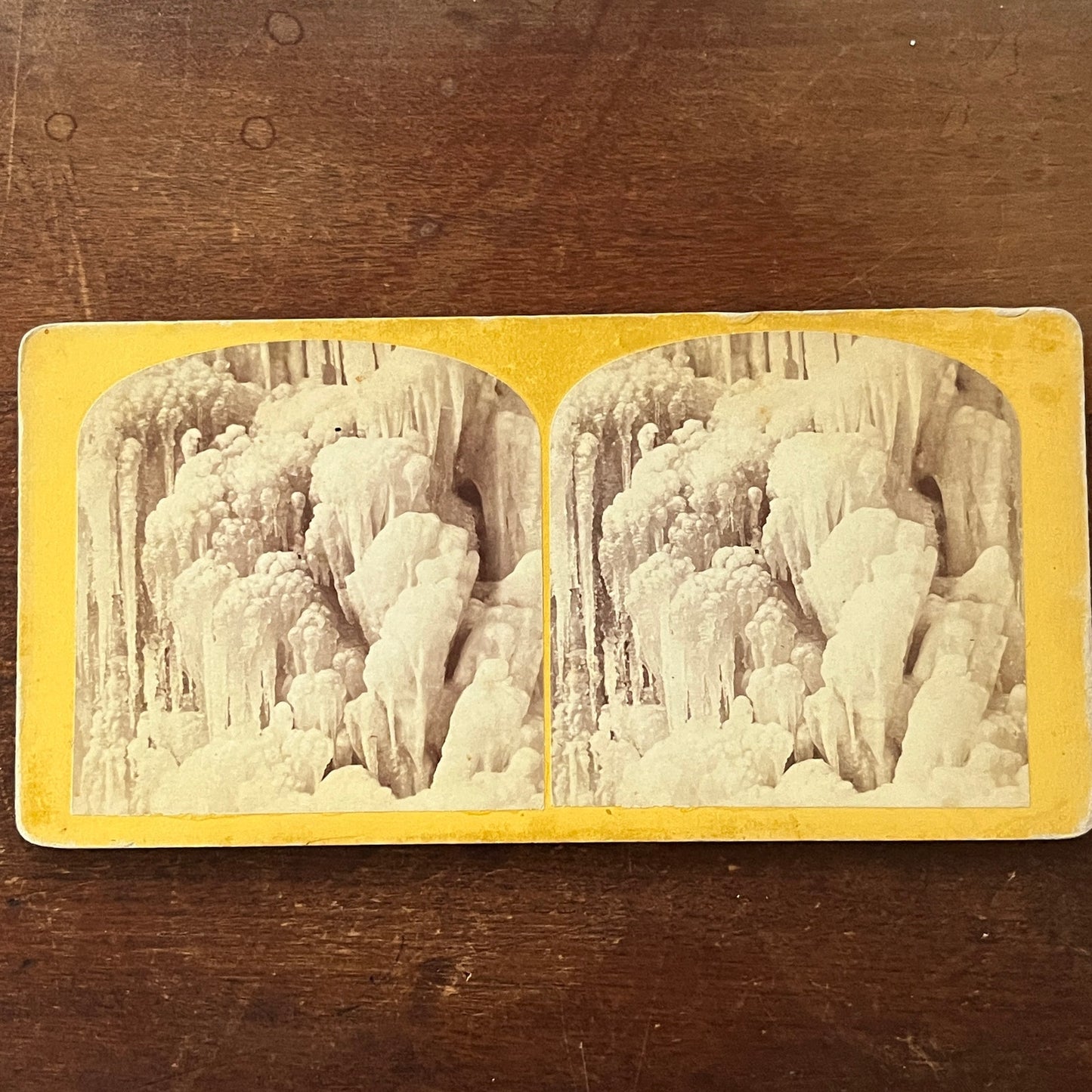 Ice Formations at Niagara Falls NY c1880 Antique Stereoview Card H2-4