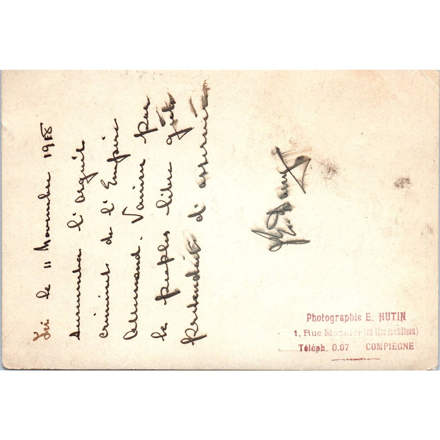 1918 WWI Photograph Card Compiegne France Glade of the Armistice SE5