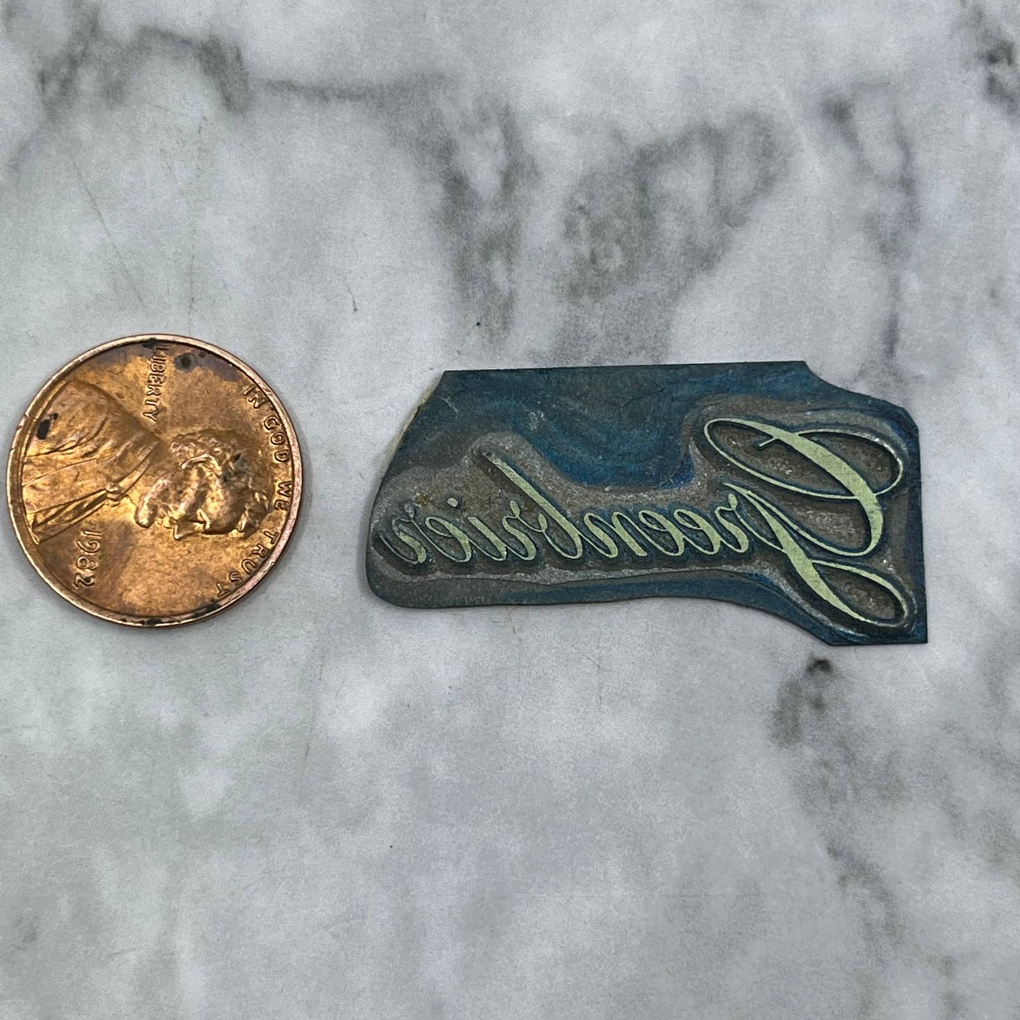 Vintage Printing Letterpress Printers Block Plate Greenbrier SE829