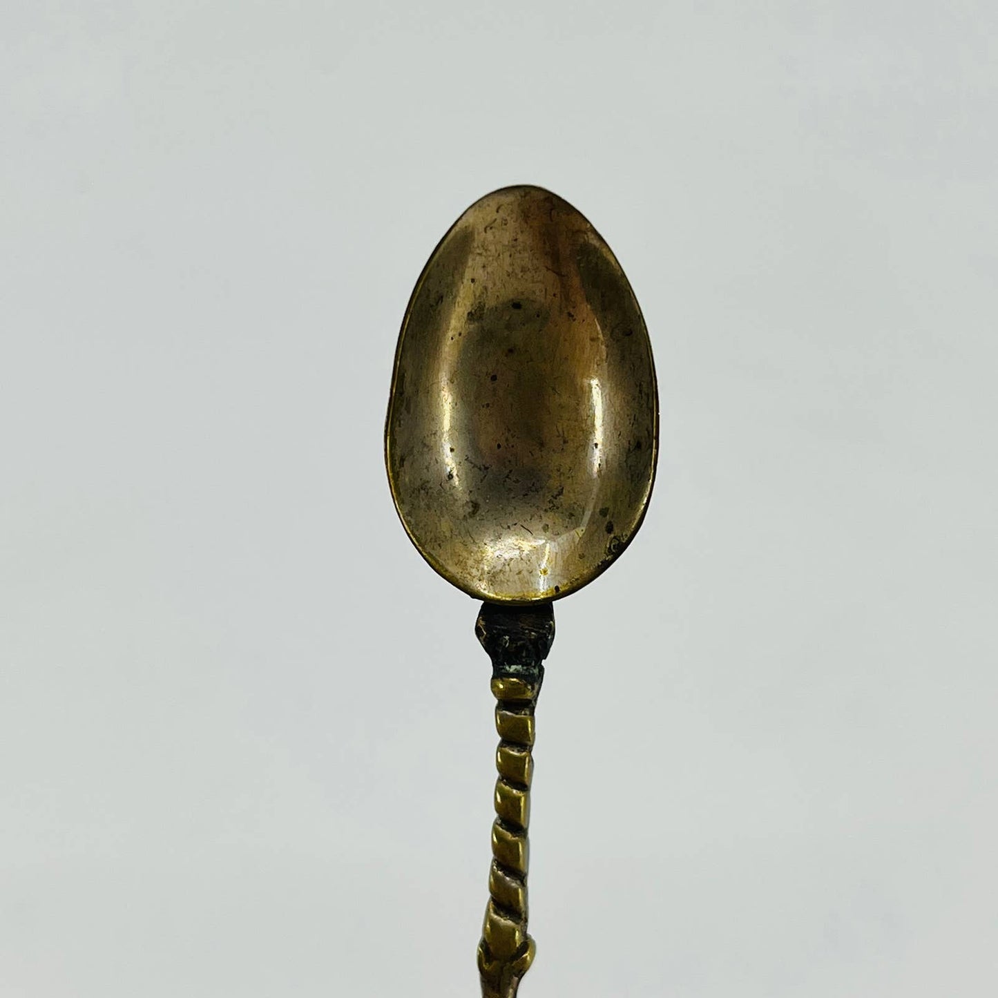 Vintage ITALY Collector Souvenir Spoon 4.25" Silver/Brass Winged Crown Lion SB7