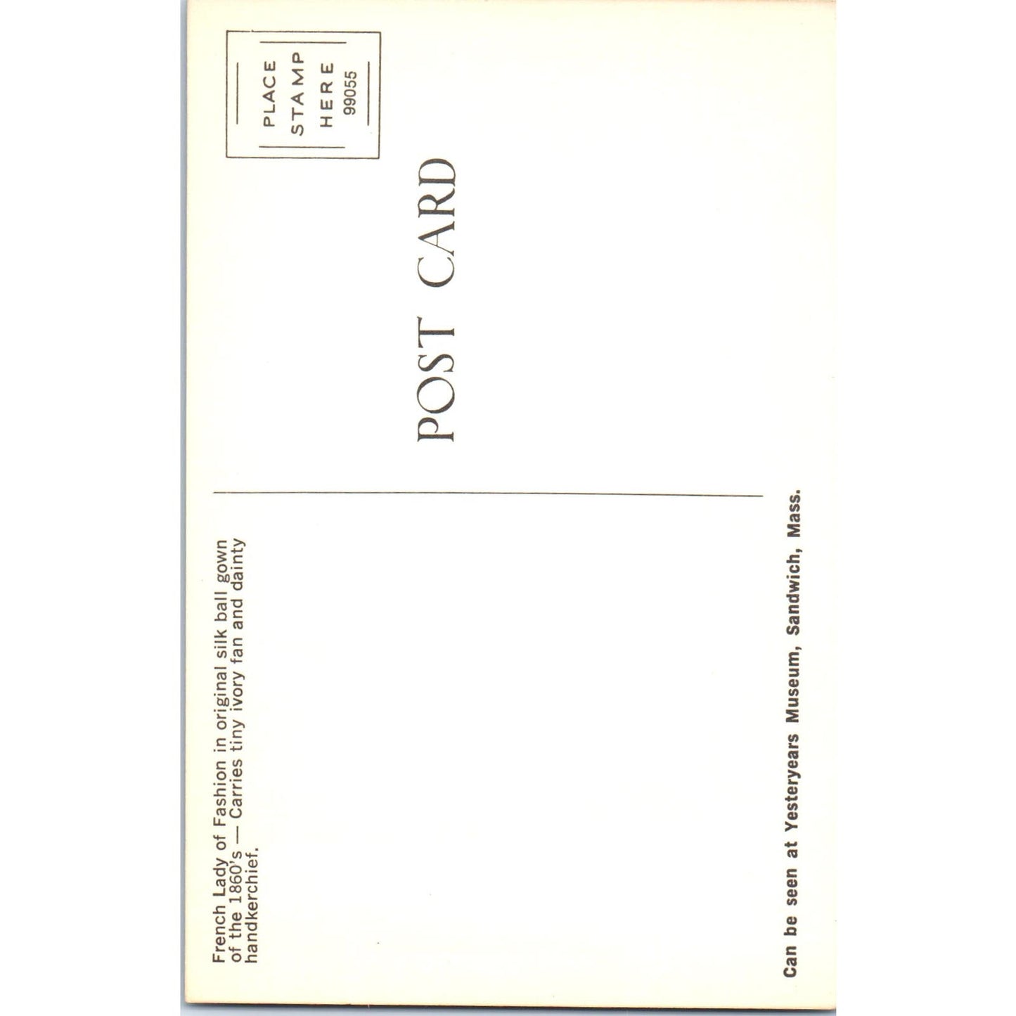 French Lady of Fashion Doll in Silk Ball Gown Original Postcard PB9