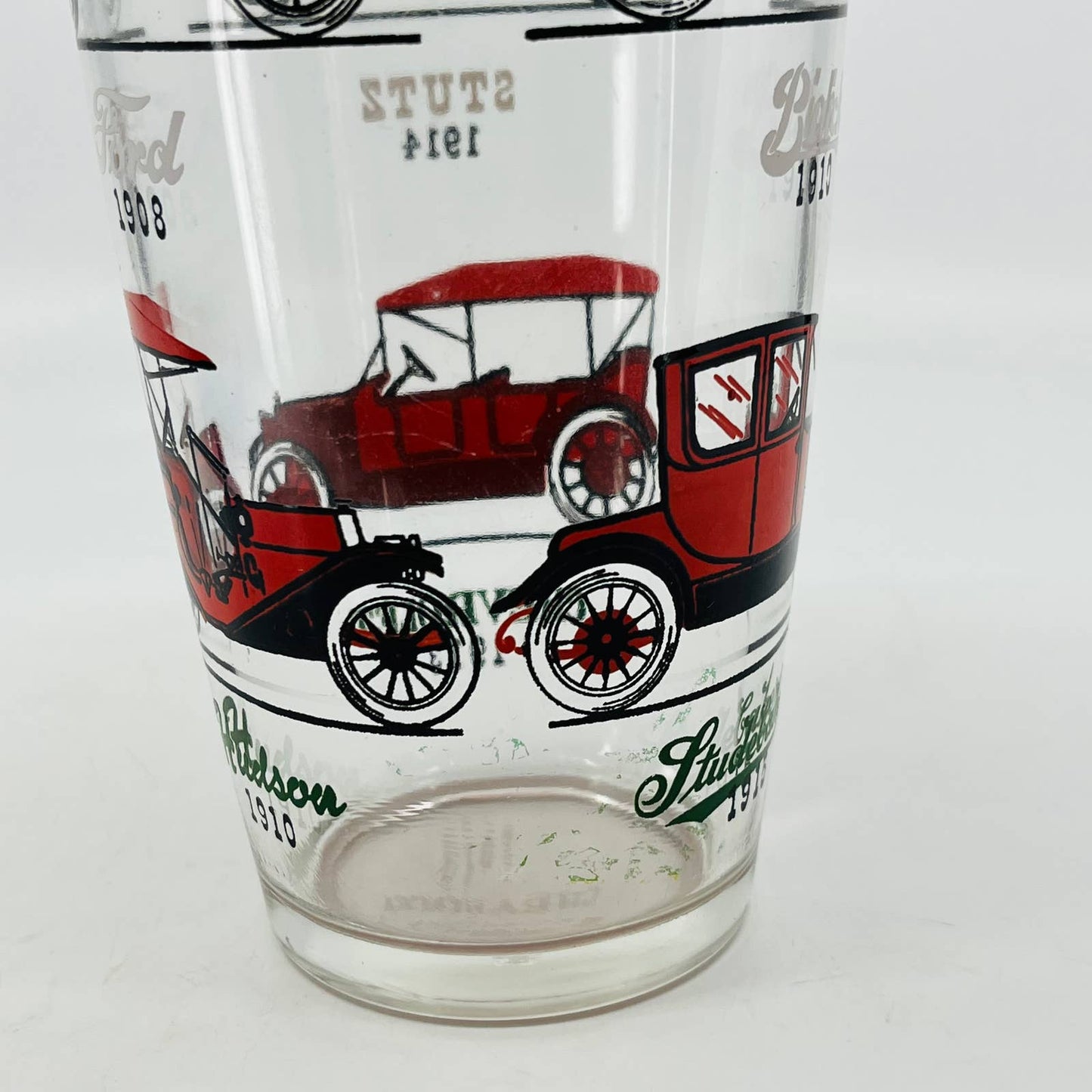 1950s MCM Hazel Atlas Cocktail Shaker Antique Cars Ford Hudson Studebaker TC8