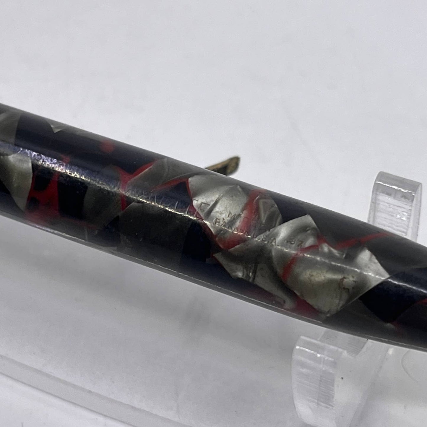 Parker Parkette Marble Red Black Gray Fountain Pen SE1