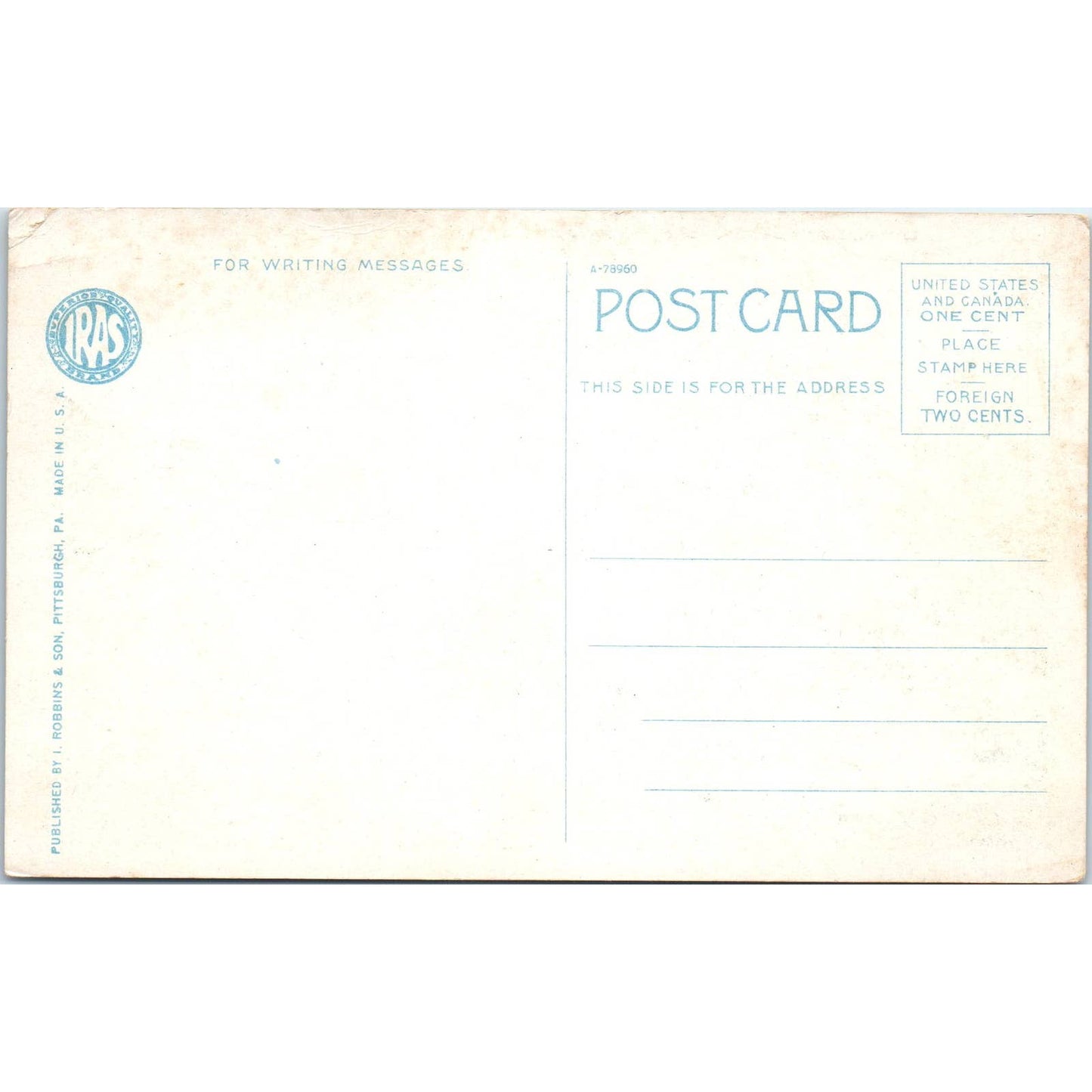 Antique Postcard Lincoln Hwy Rays Hill Between McConnellsburg & Bedford TD9-P1