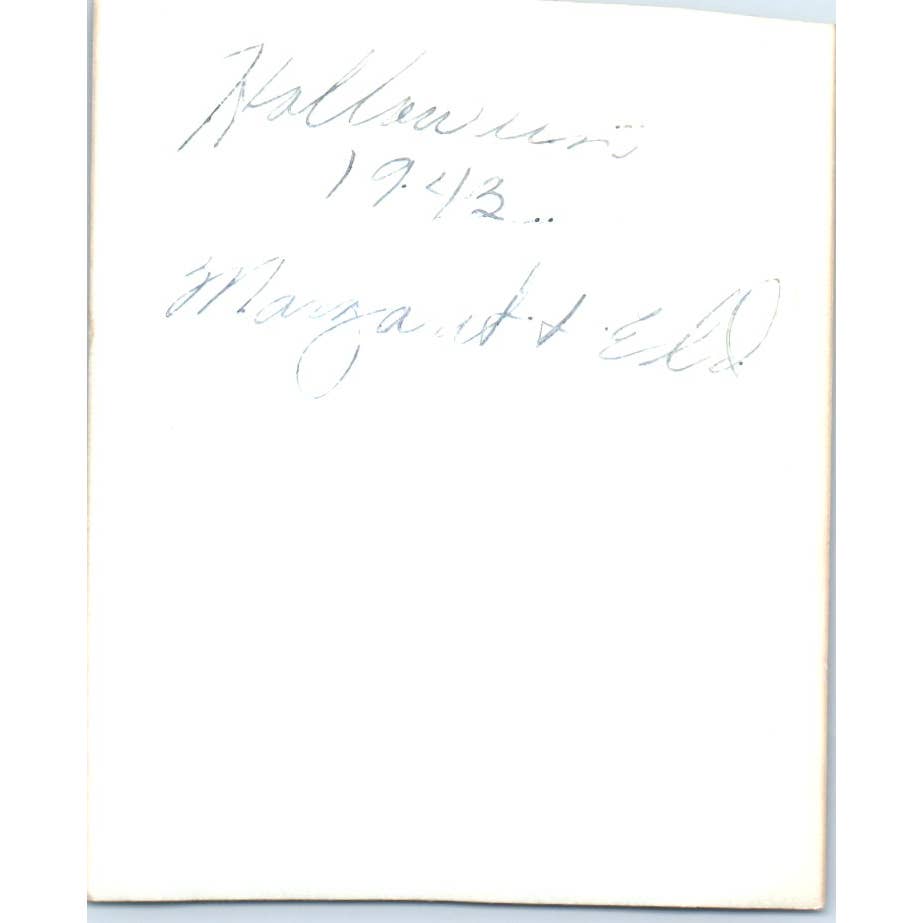 1943 WWII Halloween Photo Booth Photo of Serviceman and Girlfriend 2.5x3 SE5