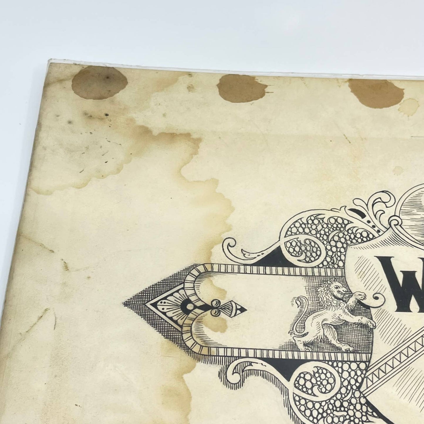 1860s Civil War Era Hand Drawn WY Co Cigar Company Store Sign Myers 13x15 FL3