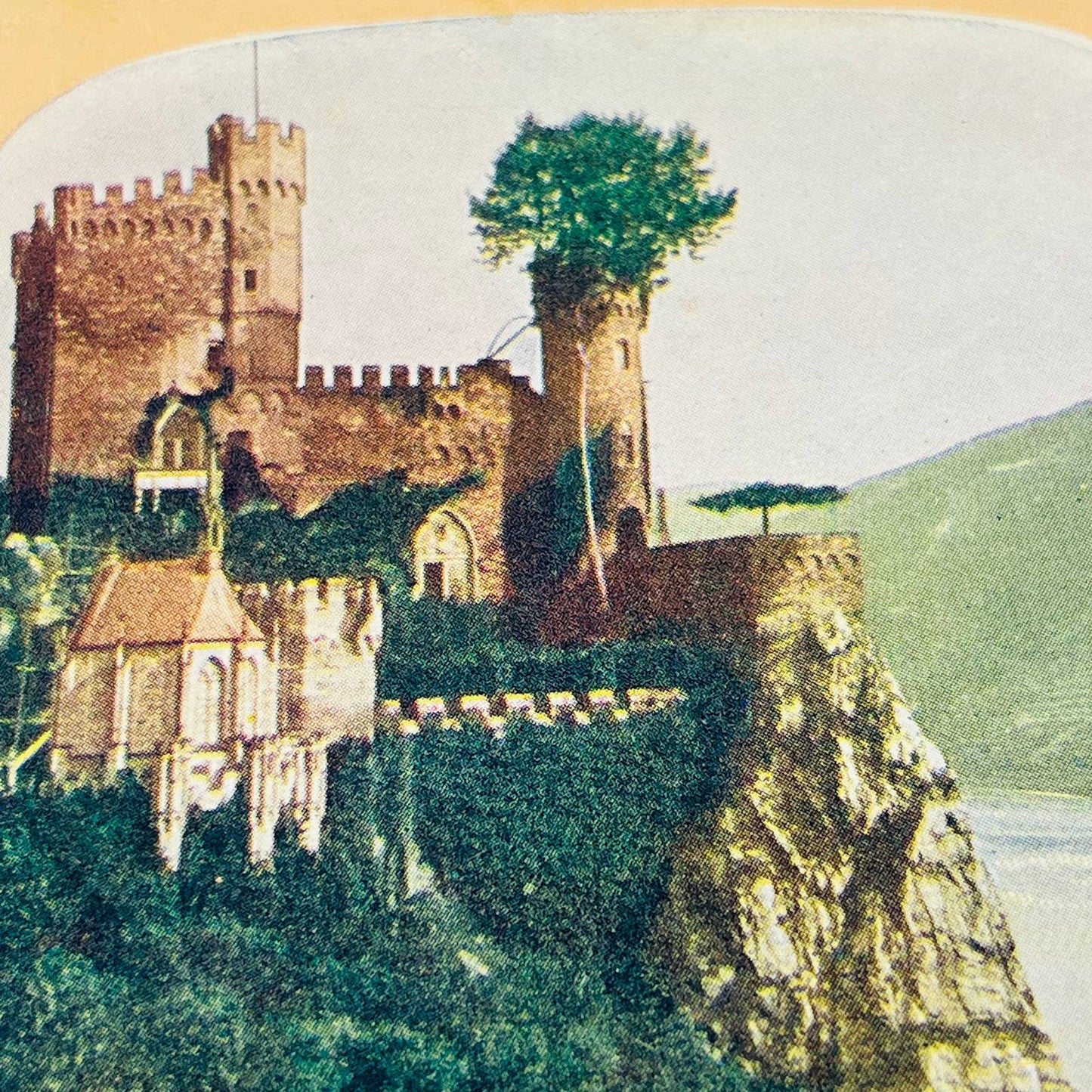 c1900 - 3 EUROPE Stereoview Cards Rheinstein Castle Rotterdam Frankfurt TA7-8