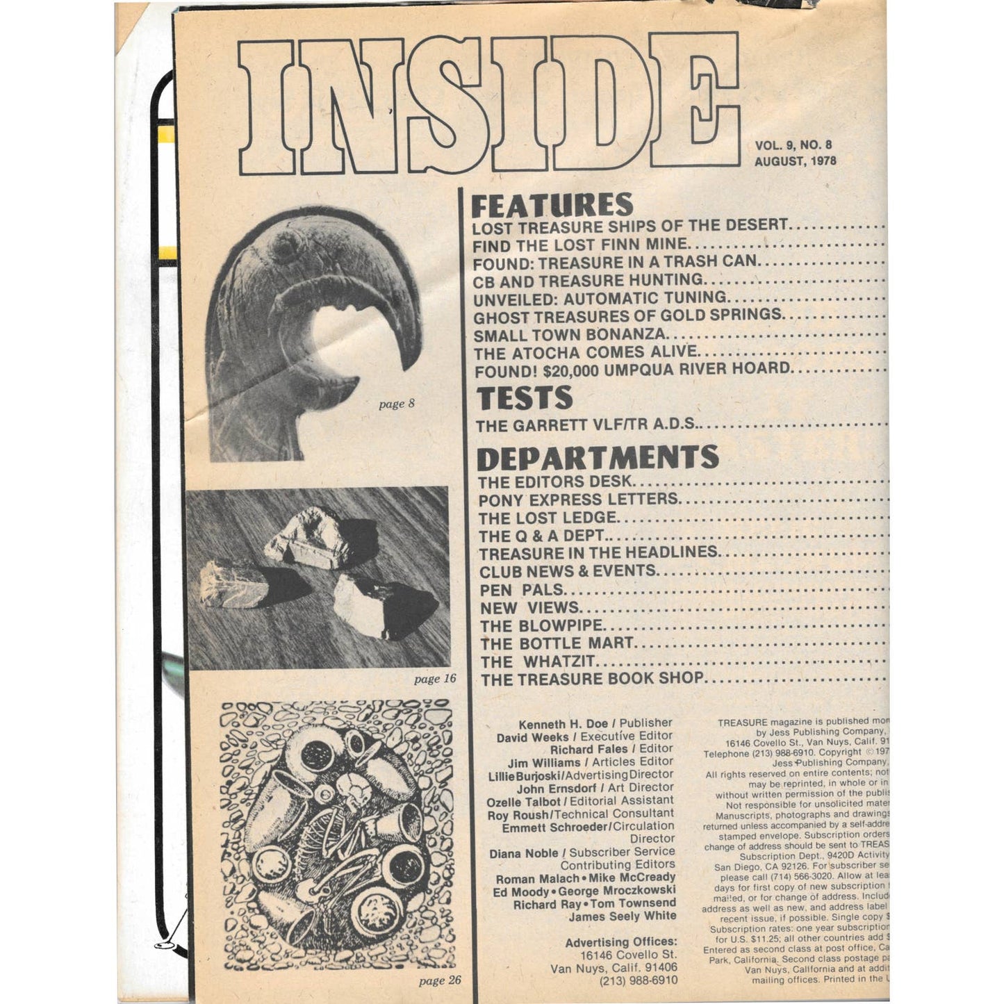 Treasure Magazine - Treasure Hunting Mining Metal Detecting Aug 1978 M4