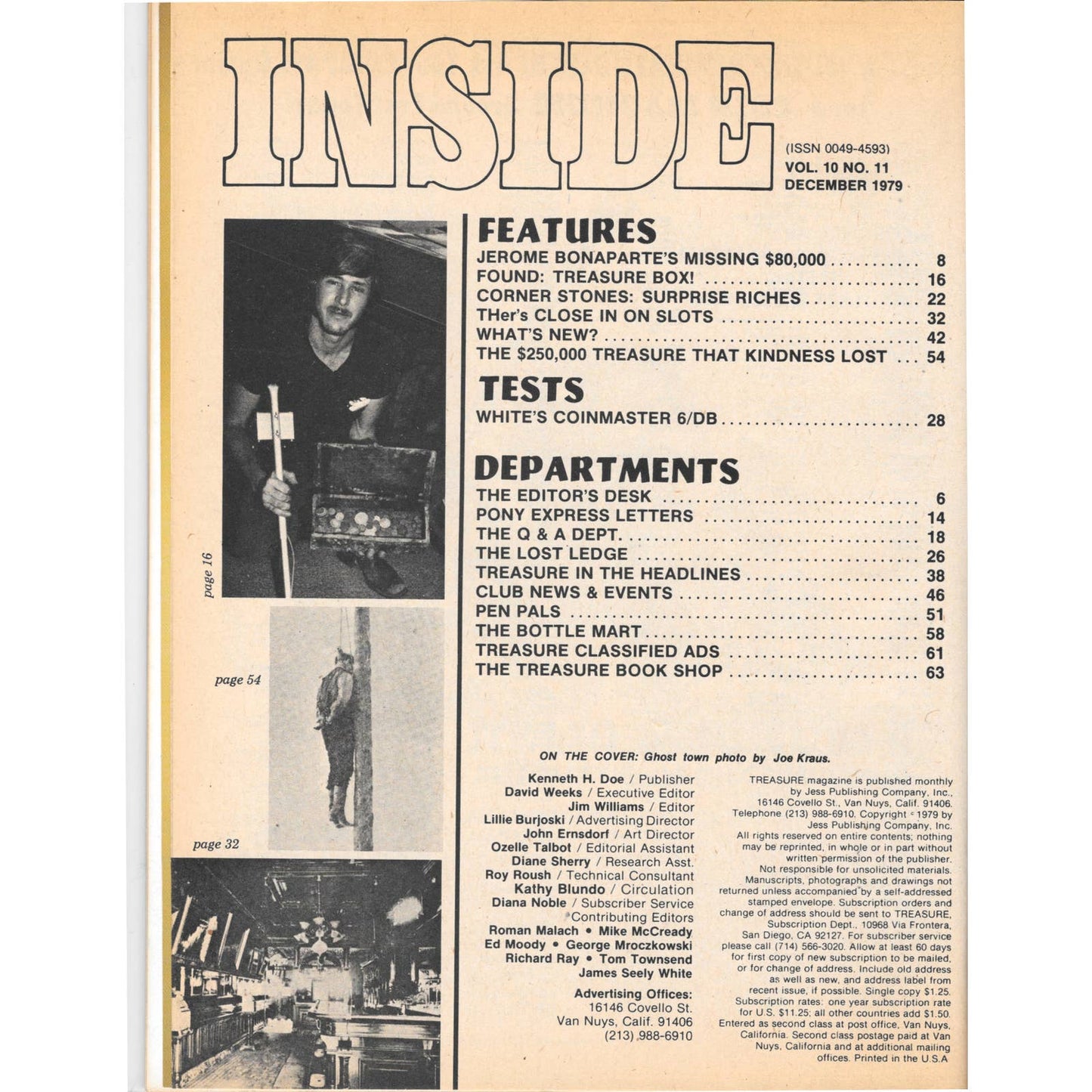 Treasure Magazine - Treasure Hunting Mines Buried Metal Detecting Dec 1979 MB3