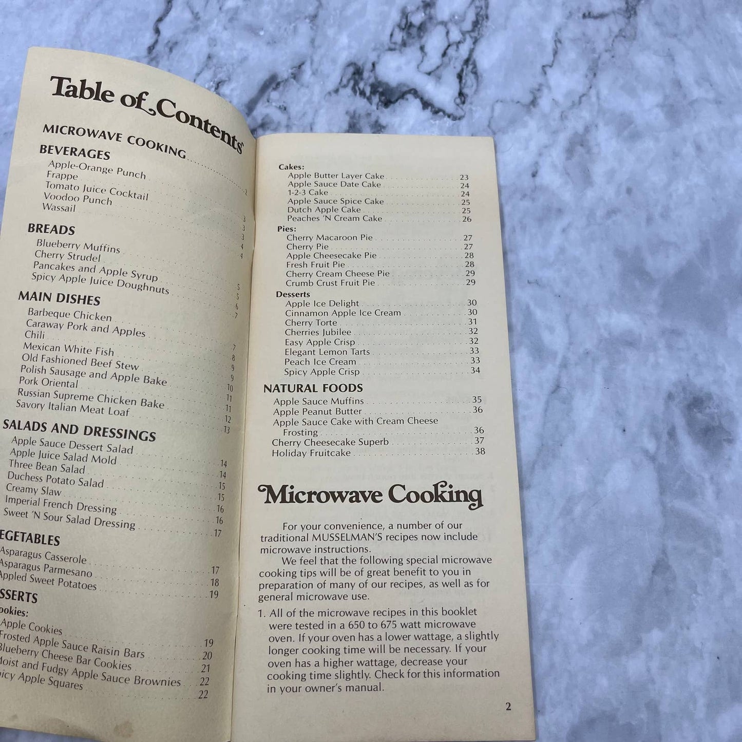 Vintage Musselman's Apple Book Of Recipes Cook Book Booklet TJ4