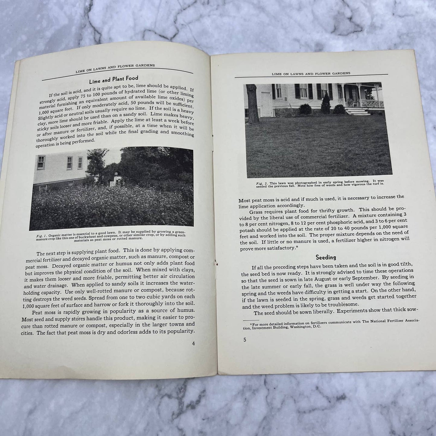 1937 Lime on Lawns & Flower Gardens H.E. Millard Lime and Stone Company TI6